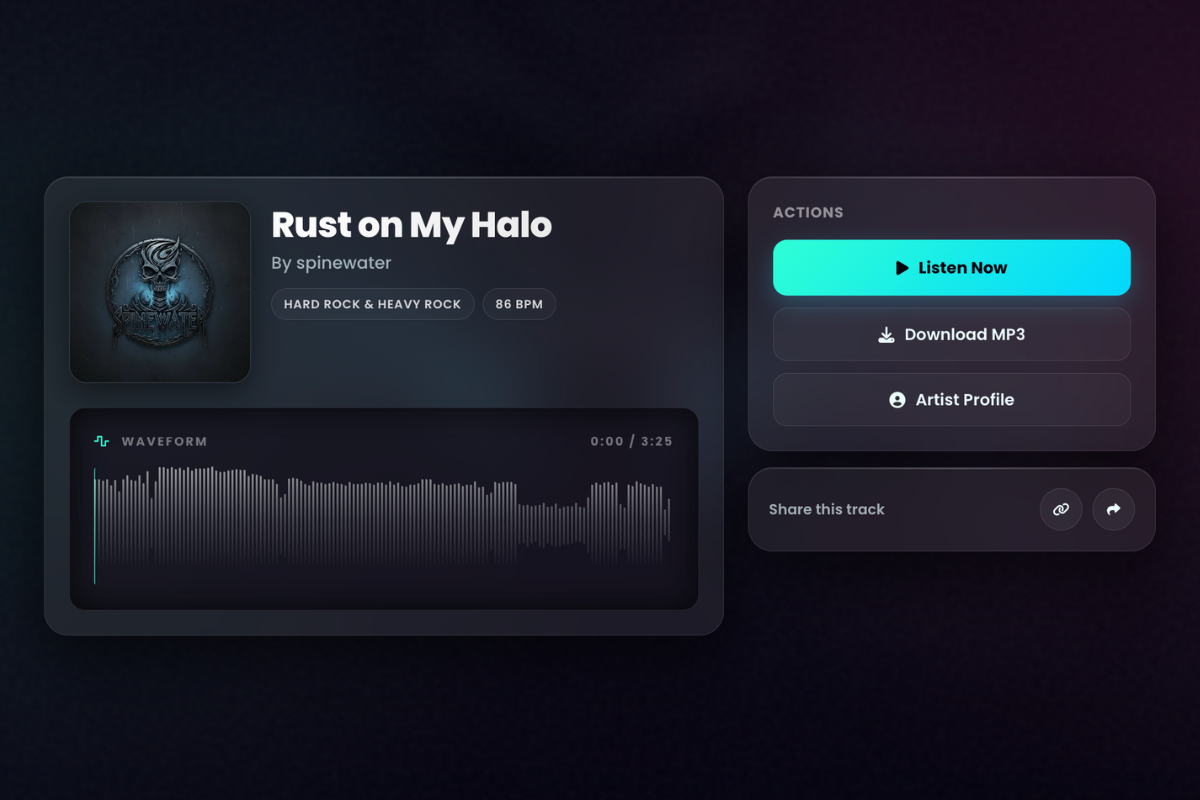 Human Mosh Individual Track Page