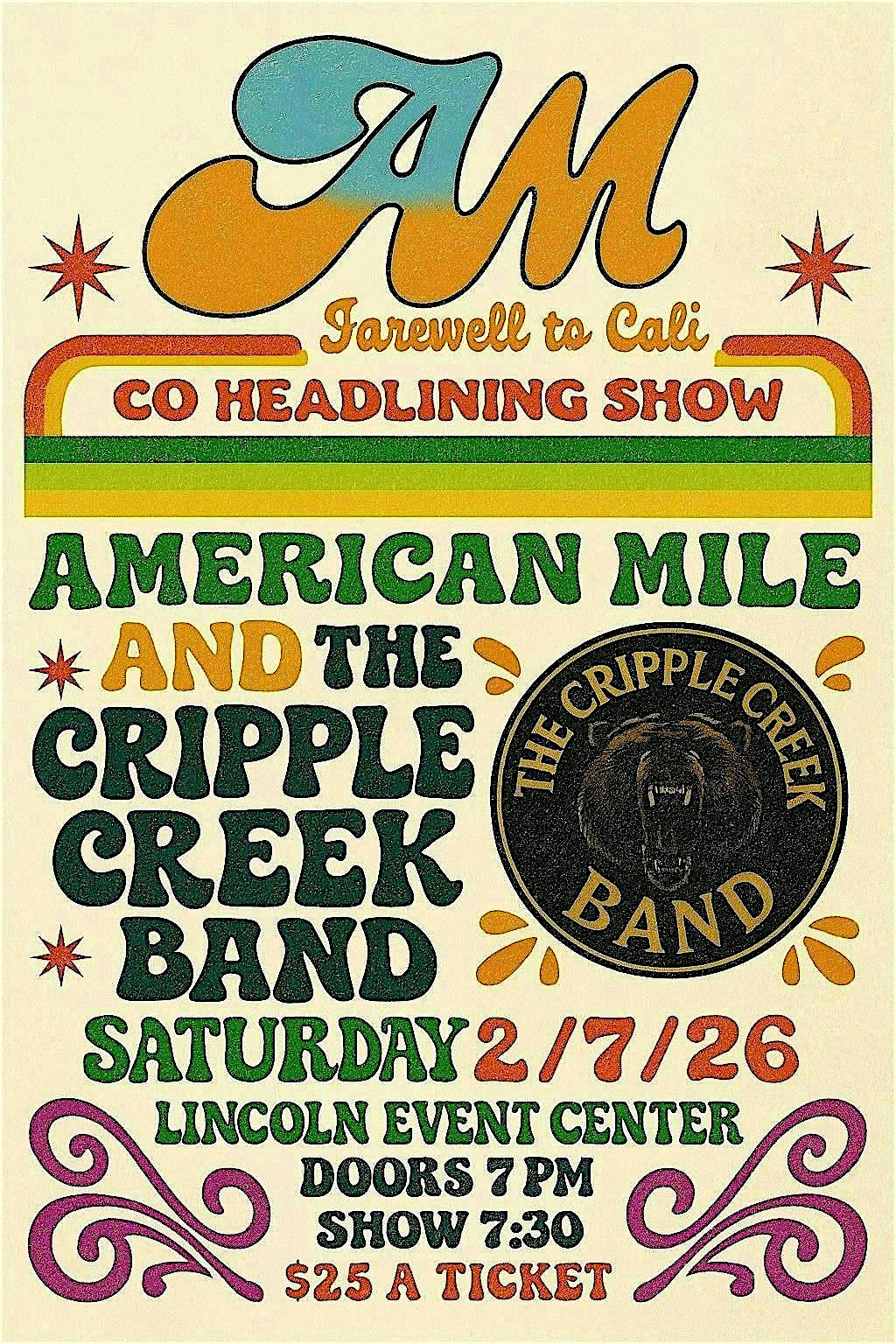 AMERICAN MILE & THE CRIPPLE CREEK BAND LIVE IN CONCERT