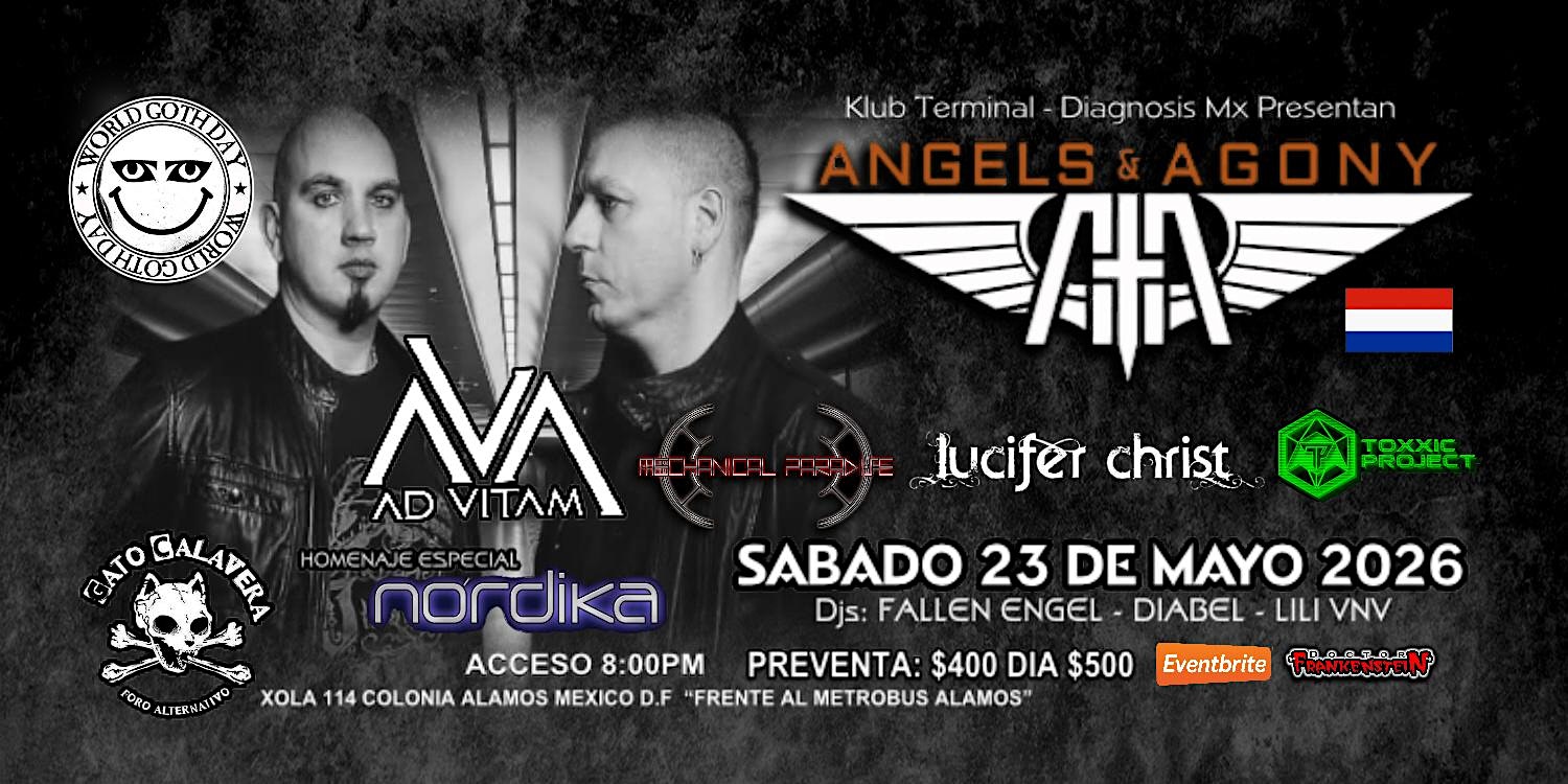 ANGELS & AGONY En CDMX  SABADO 23 DE MAYO 2026