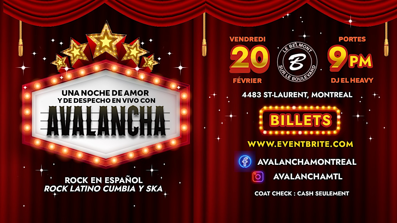 Avalancha - Una noche de amor y de despecho en vivo - Rock en español