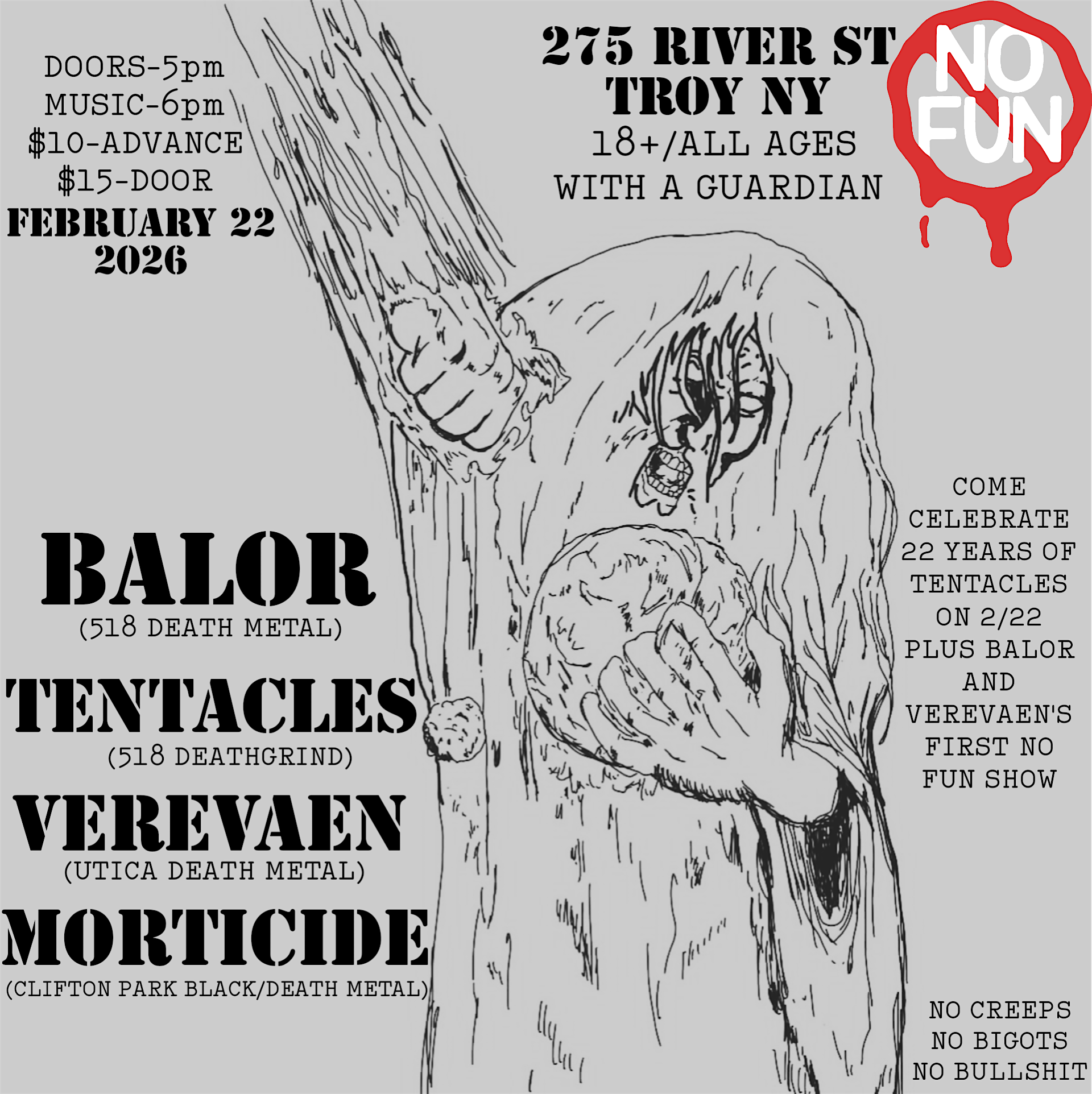 Balor / Tentacles / Verevaen / Morticide - 22 years of TENTACLES