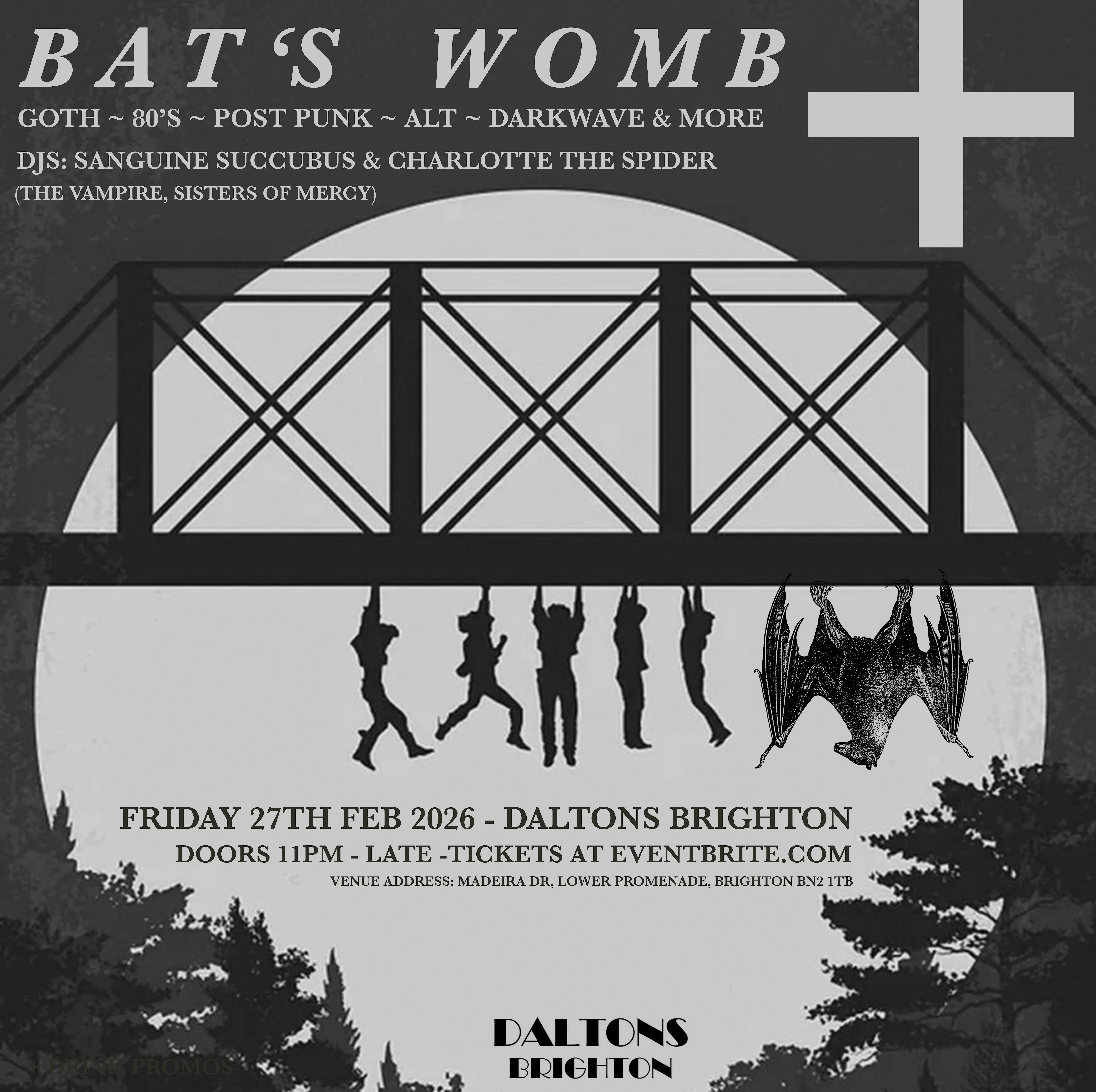 Bat’s Womb ~ Goth Club Night at Daltons Brighton 27/2/26