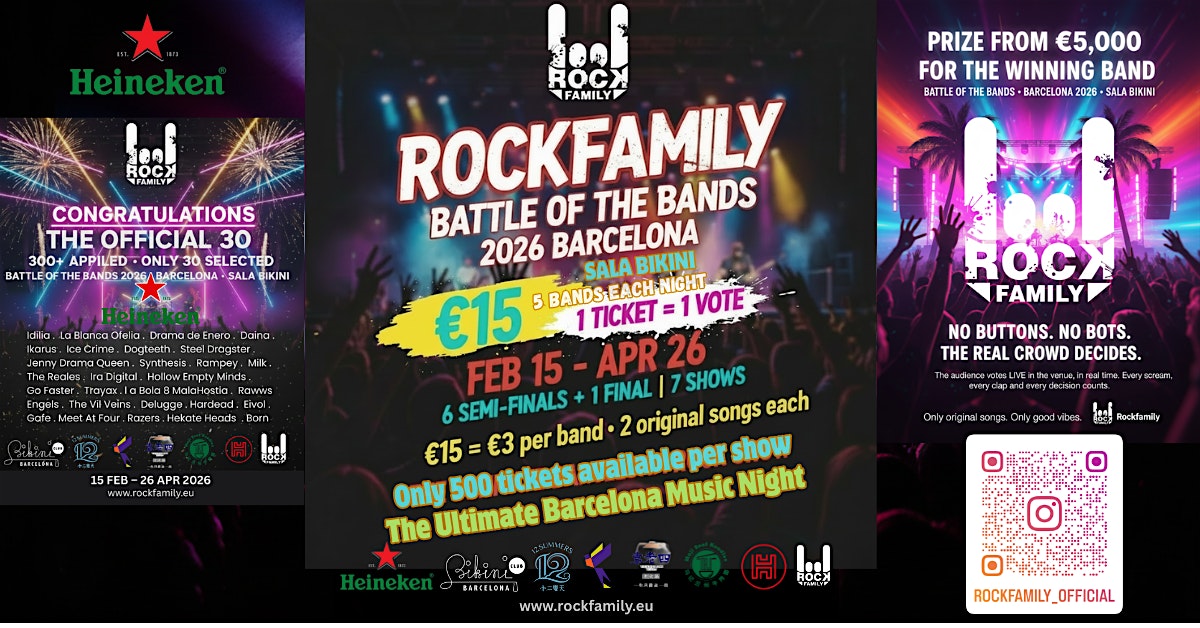 Battle of The Bands 2026 Barcelona Original Song Contest Group F