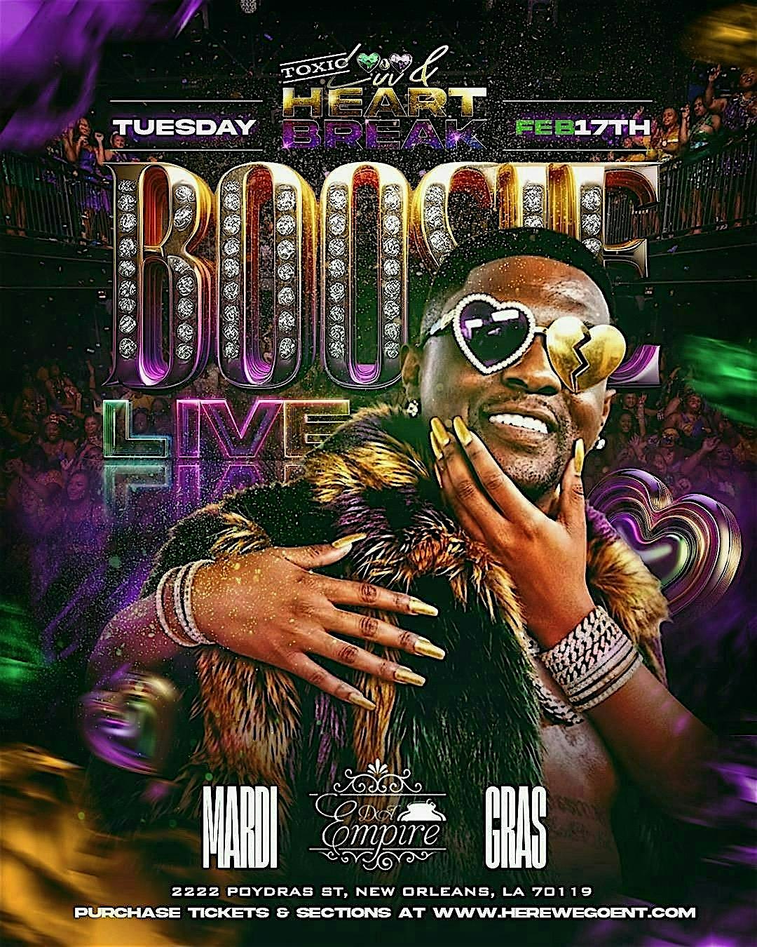 BOOSIE PERFORMING LIVE @ TOXIC LUV & HEARTBREAK MARDI GRAS NIGHT @ EMPIRE
