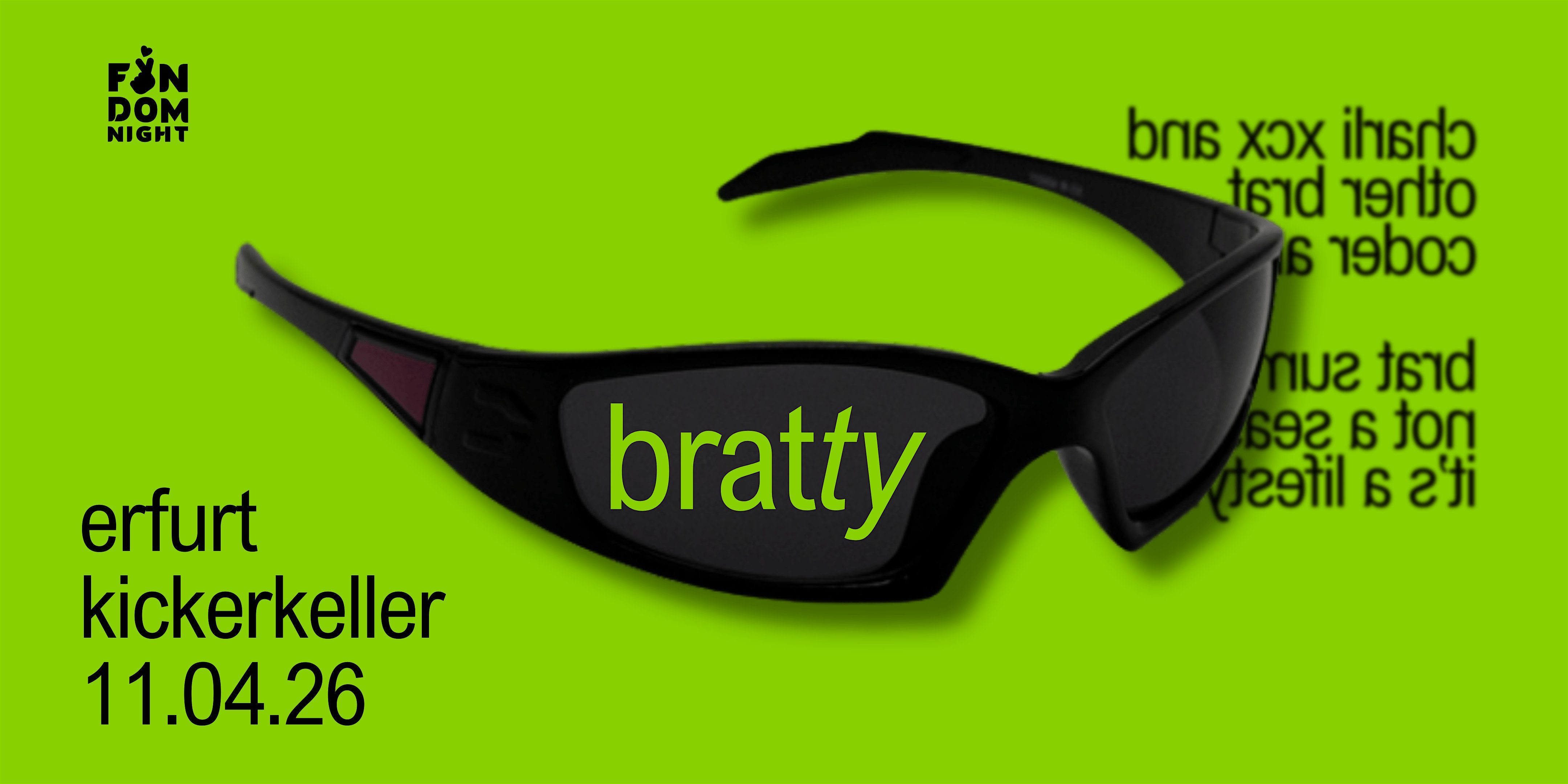 bratty • w/ charli xcx & other brat coded artists • erfurt