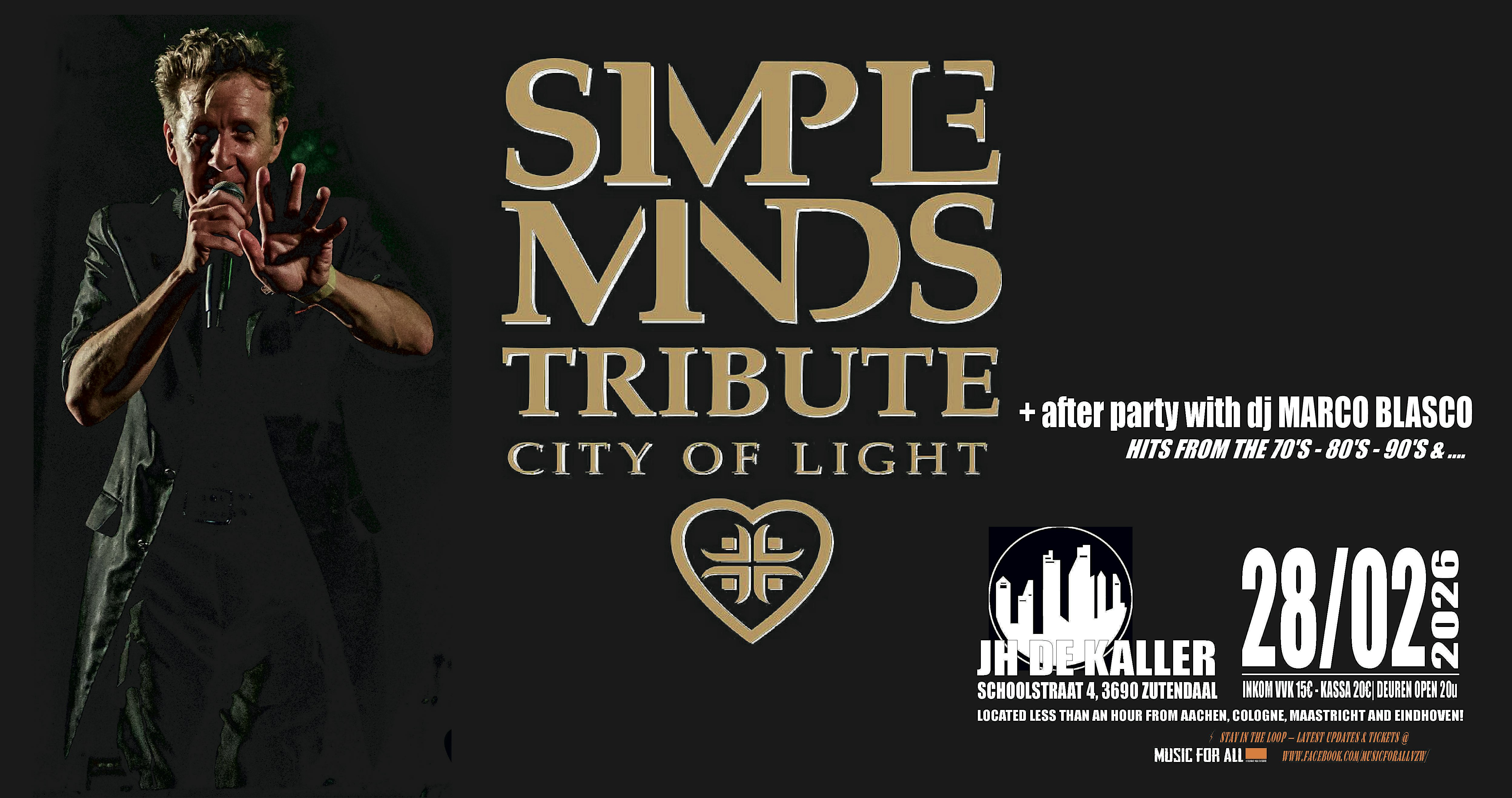 CITY OF LIGHTS tribute to SIMPLE MINDS + after party with DJ MARCO BLASCO