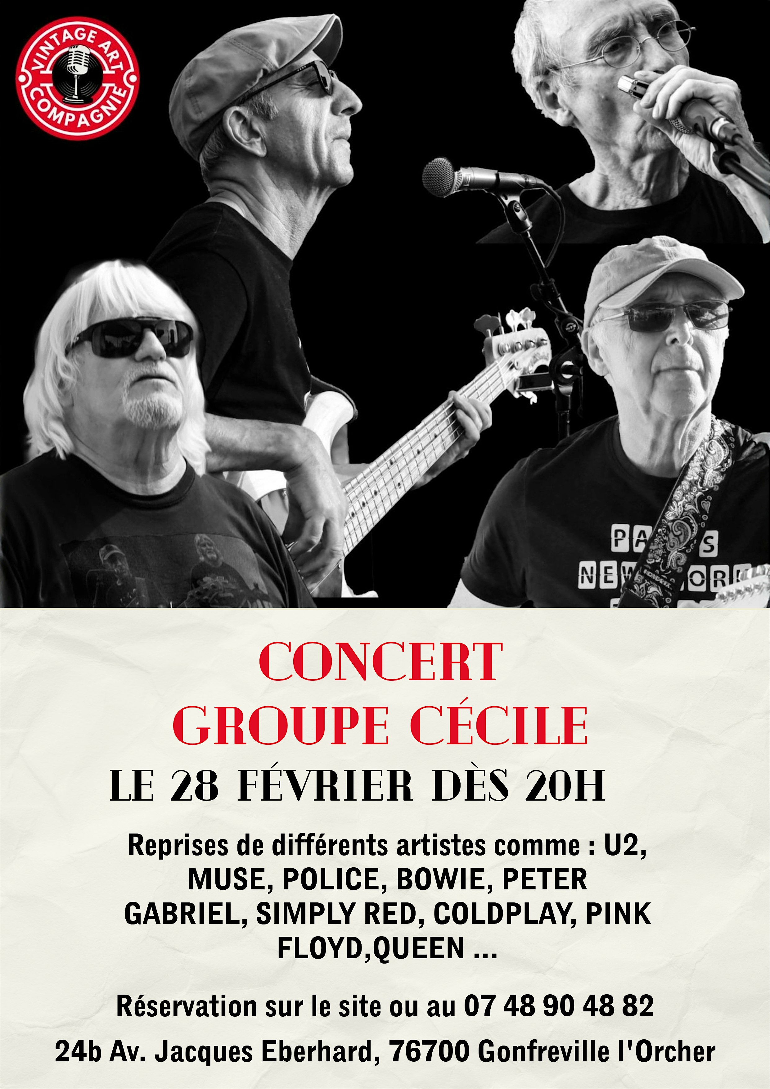 Concert rock avec le groupe Cécile !
