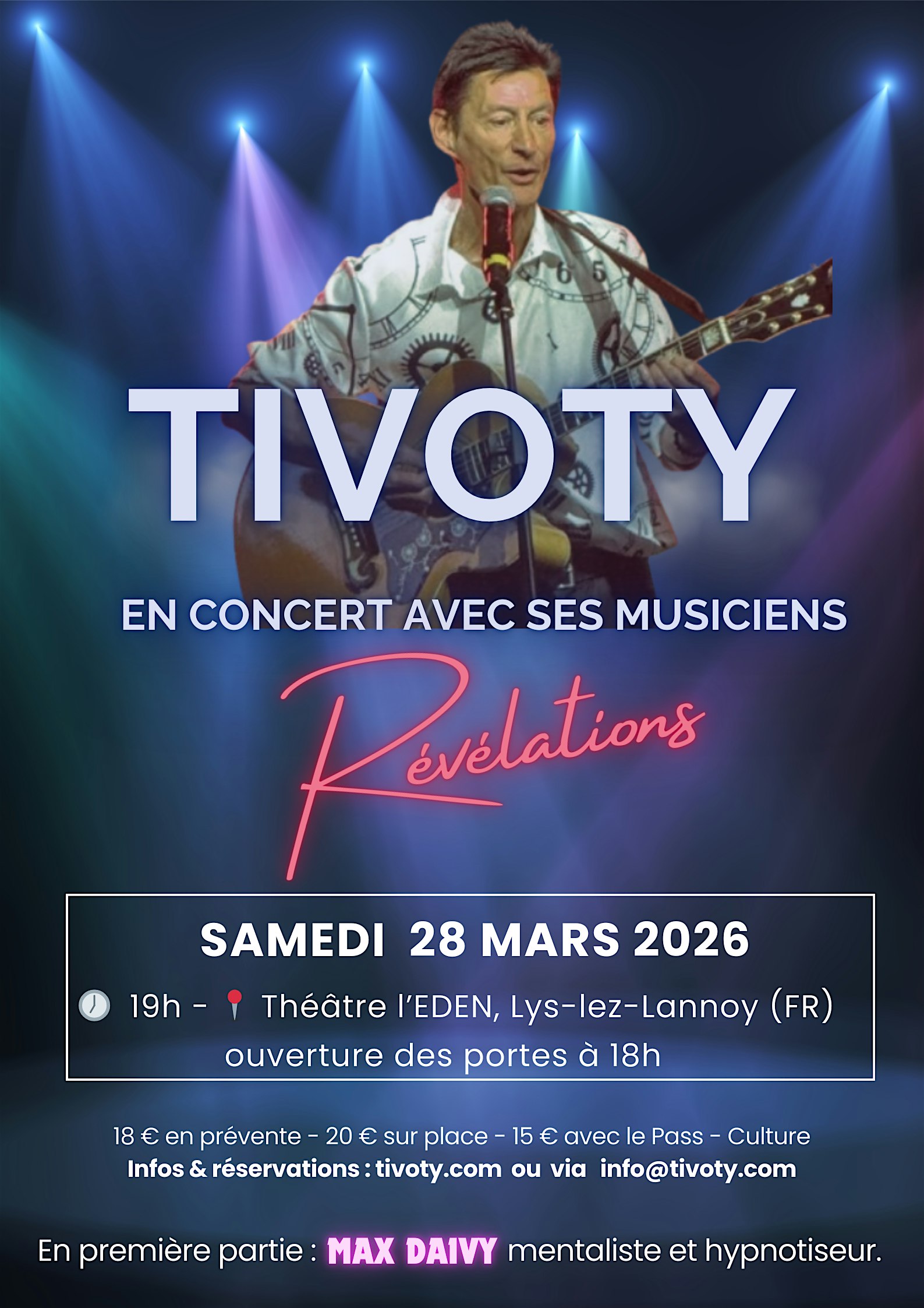 Concert TIVOTY & ses musiciens - Révélations