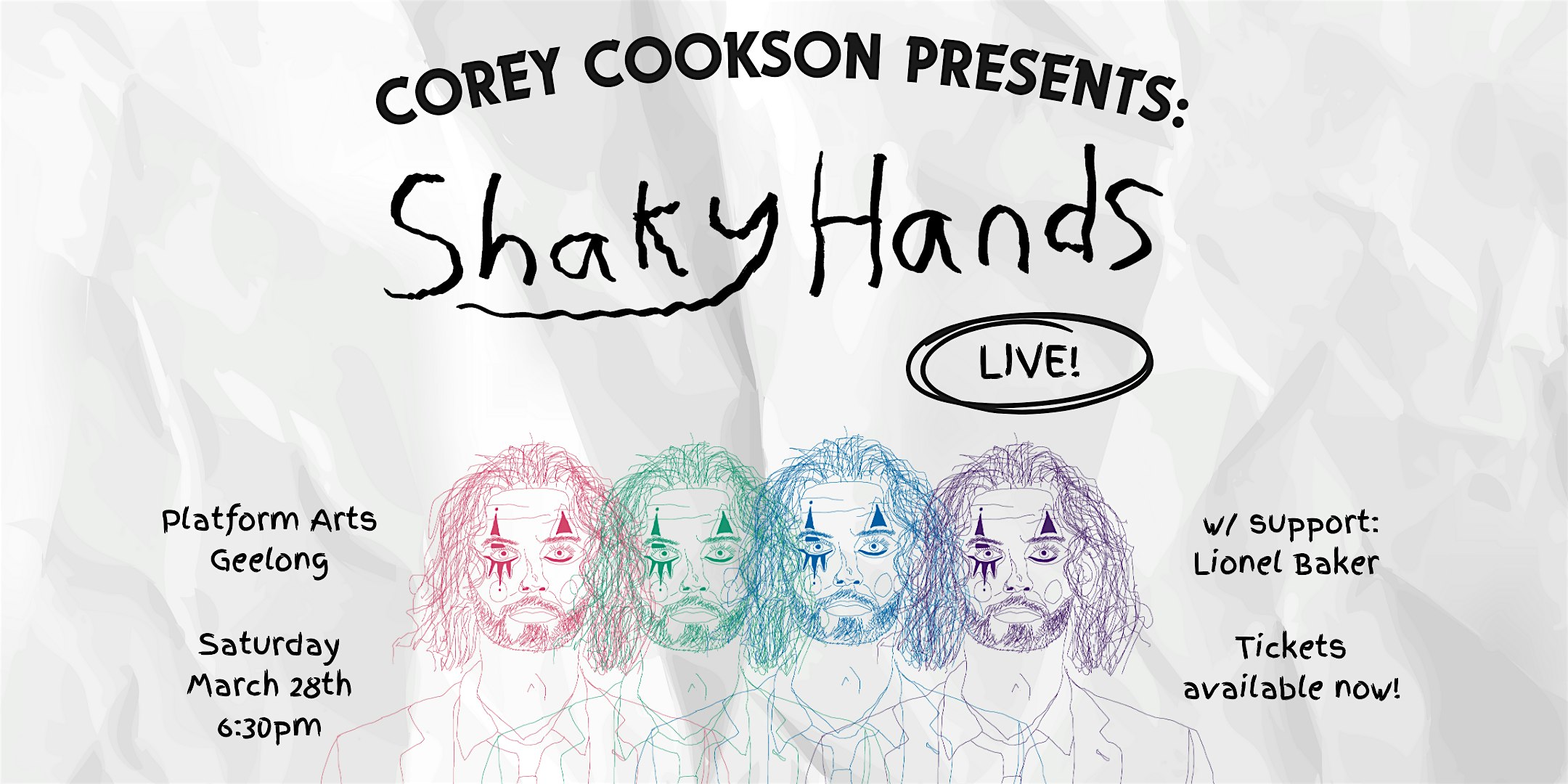 Corey Cookson Presents: SHAKY HANDS LIVE!