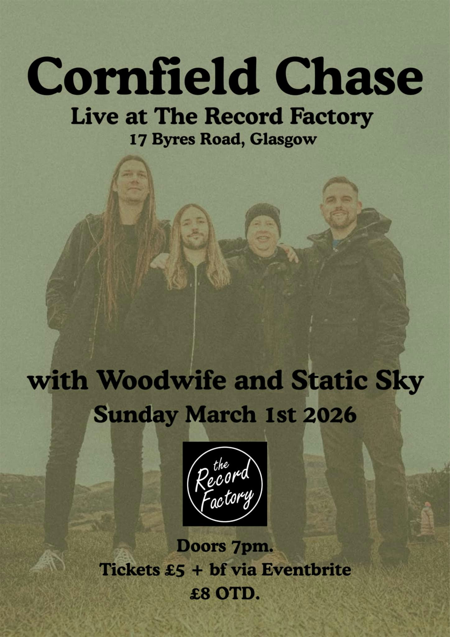 Cornfield Chase with Woodwife and Static Sky