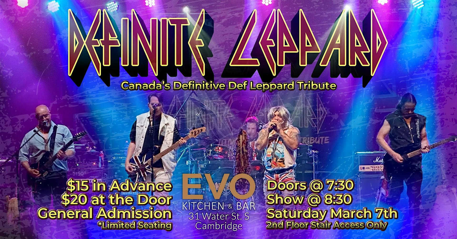 Definite Leppard live at EVO Kitchen & Bar