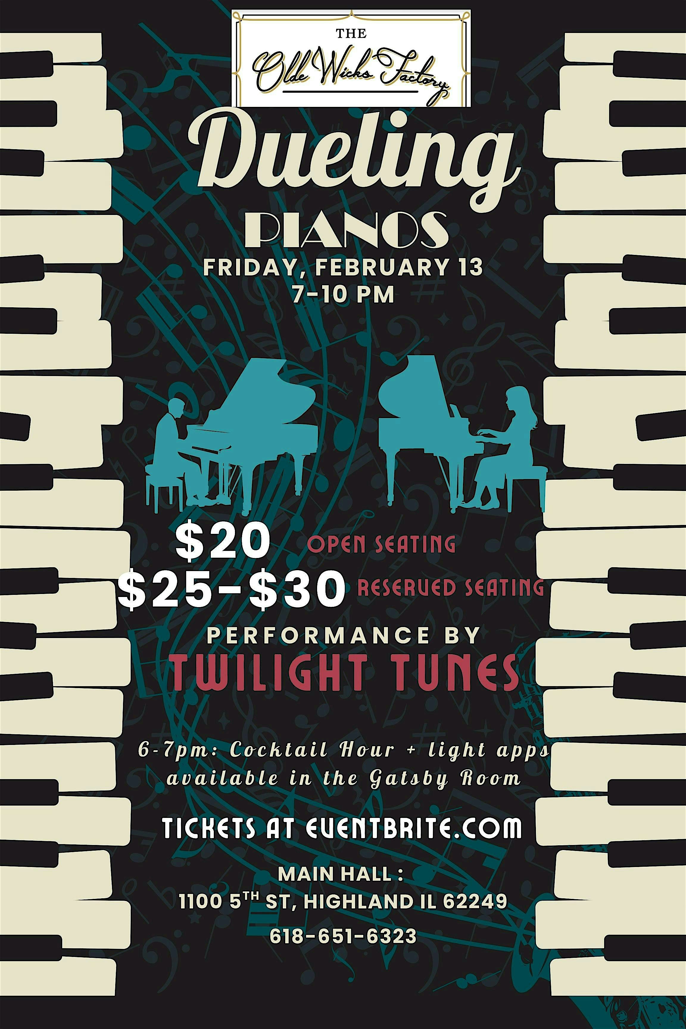 Dueling Pianos by the Twilight Tunes on Feb 13th, 2026!