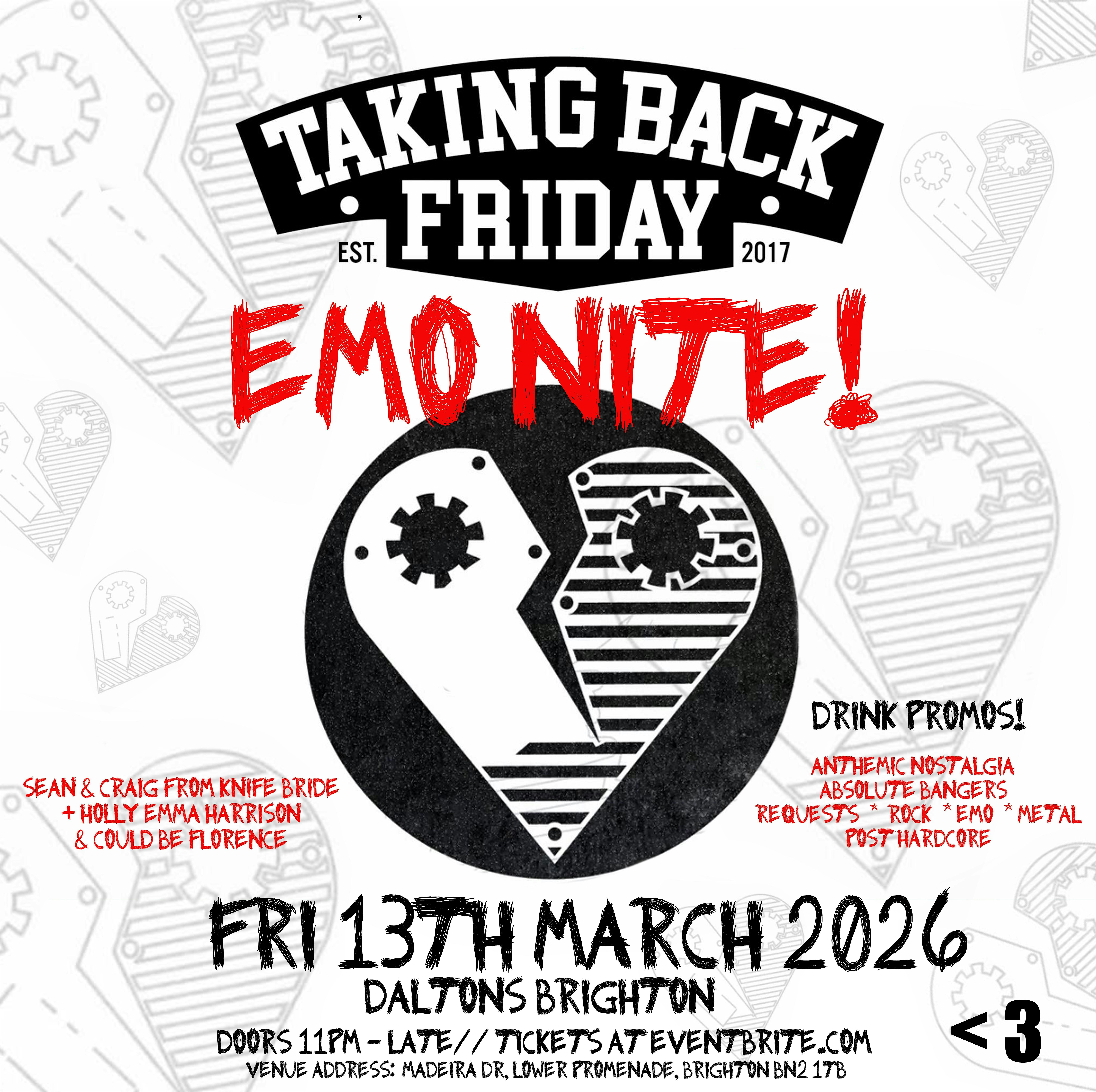 Emo Nite! at Daltons Brighton 13/3/26