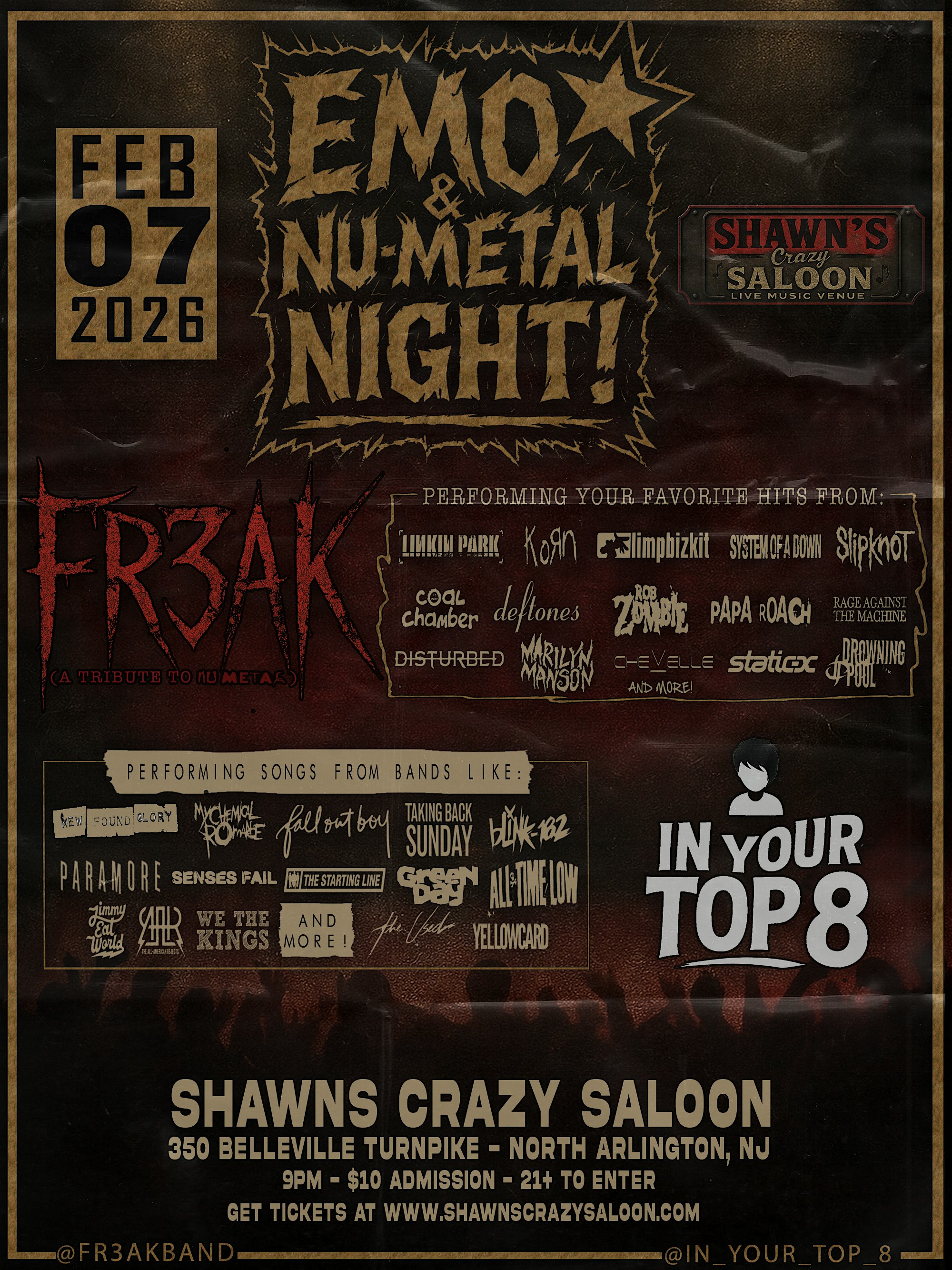 EMO + NU-METAL NIGHT