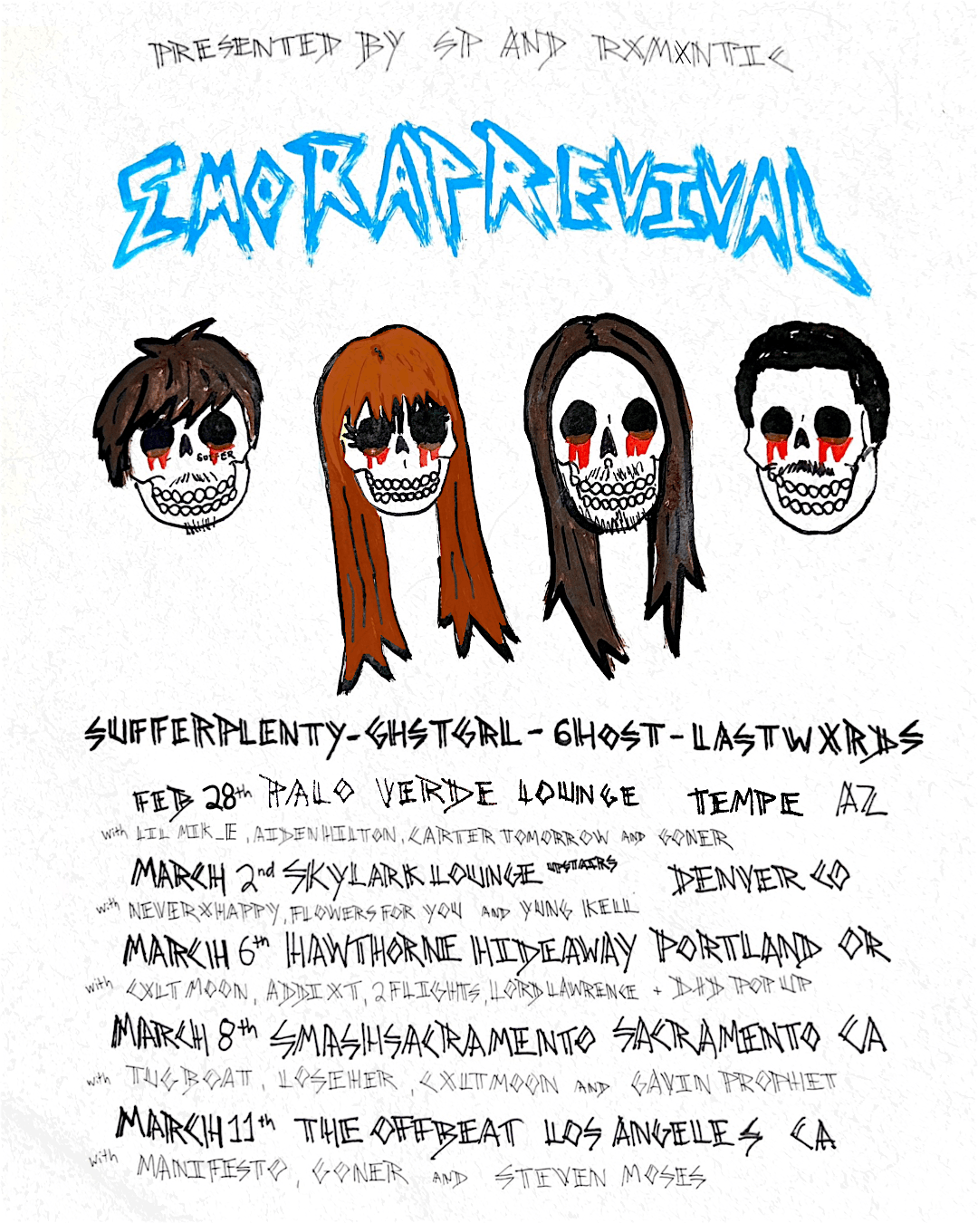 Emo Rap Revival 6host, Steven Moses, Goner, sufferplenty and more
