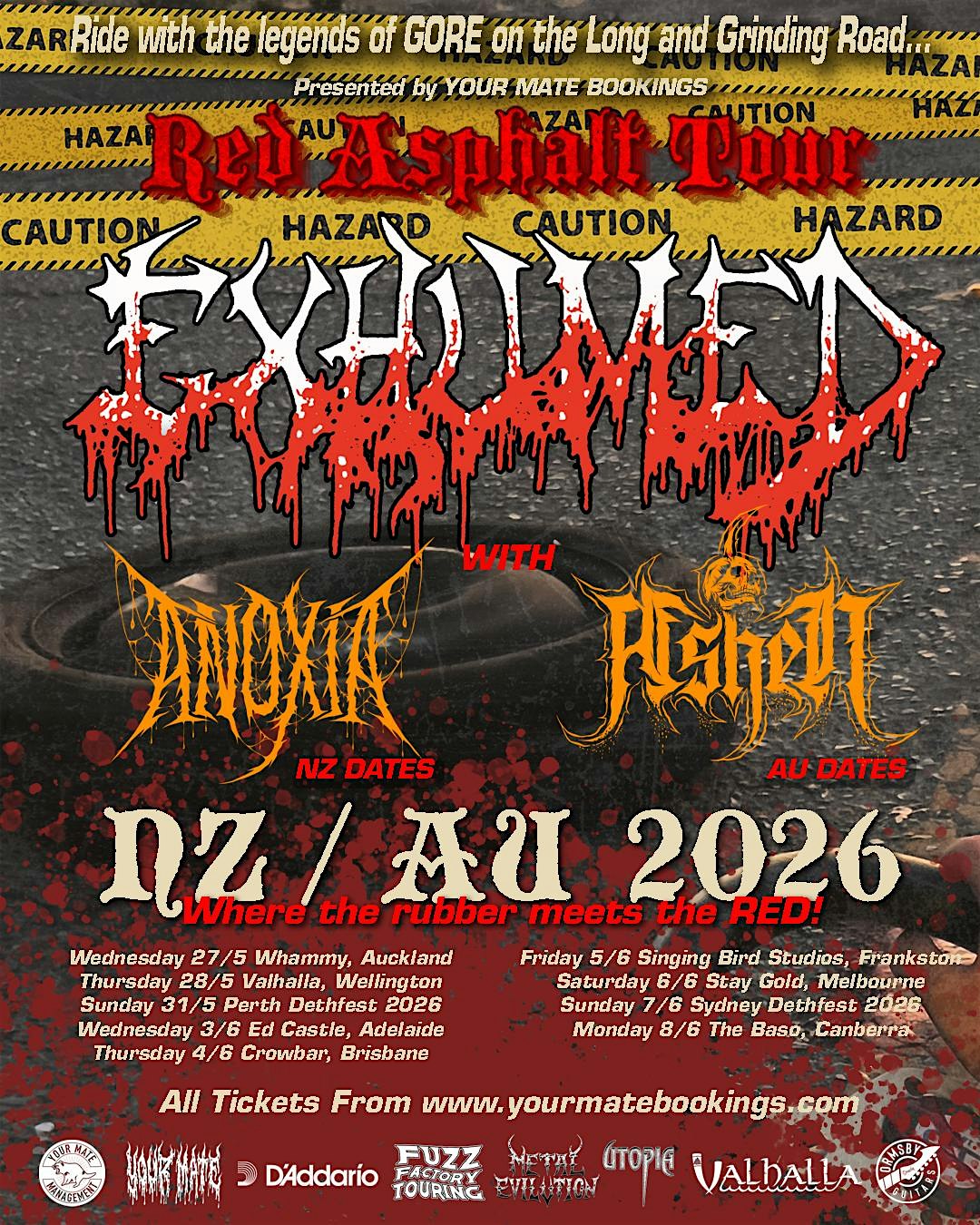 EXHUMED (USA) w/ ASHEN + MORE TBA