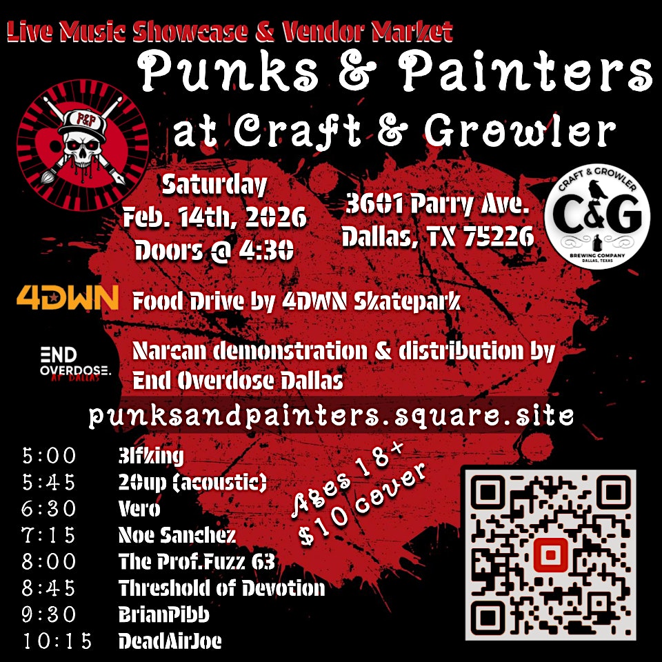 FEB 14TH Punks & Painters at Craft & Growler