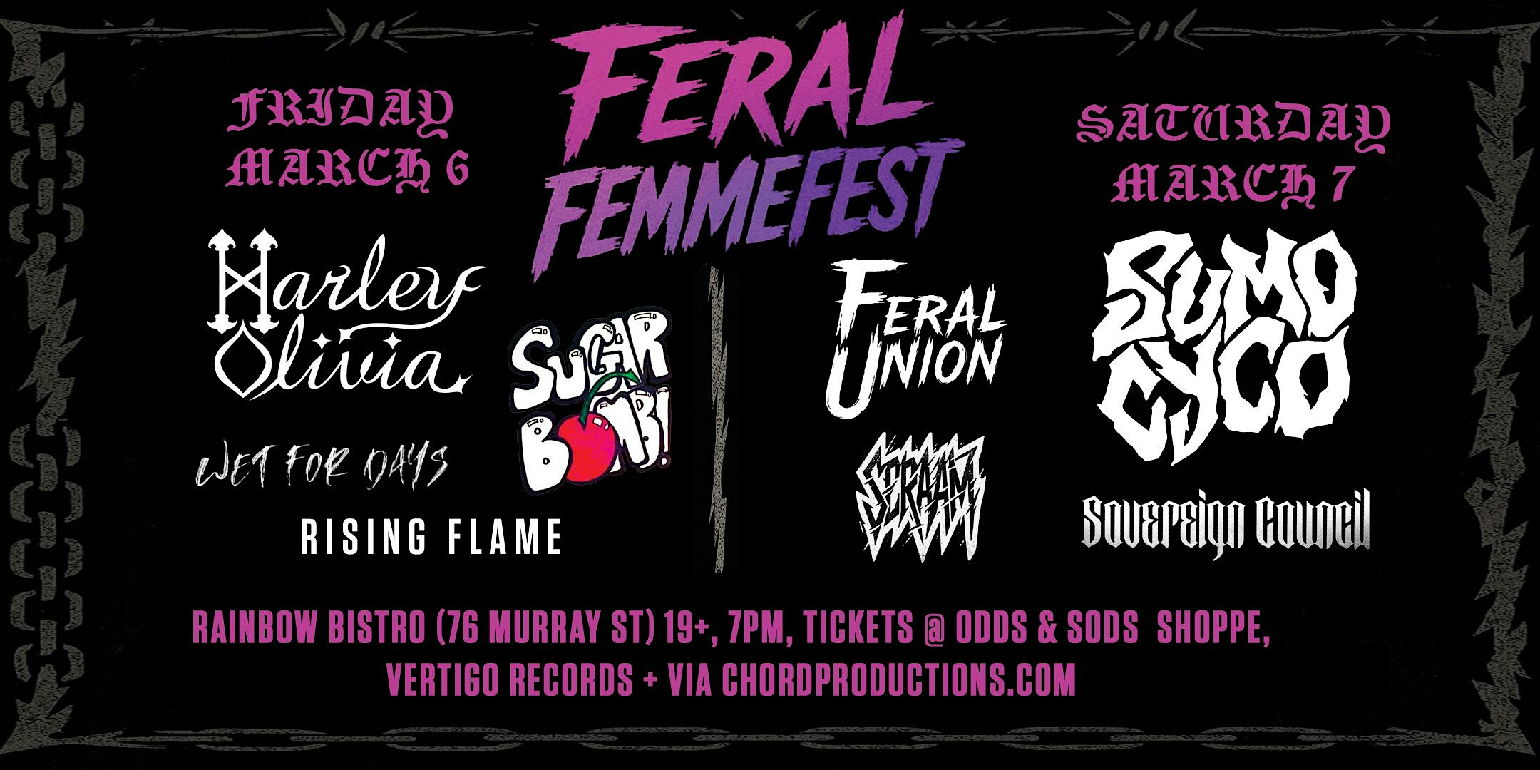 Feral Femmefest with Sumo Cyco, Harley Olivia and more