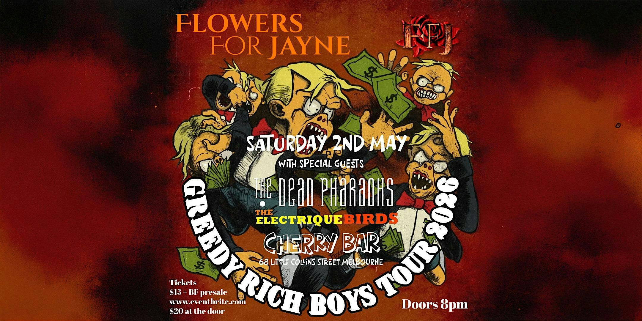 Flowers For Jayne live at Cherry Bar, SAT 2nd May