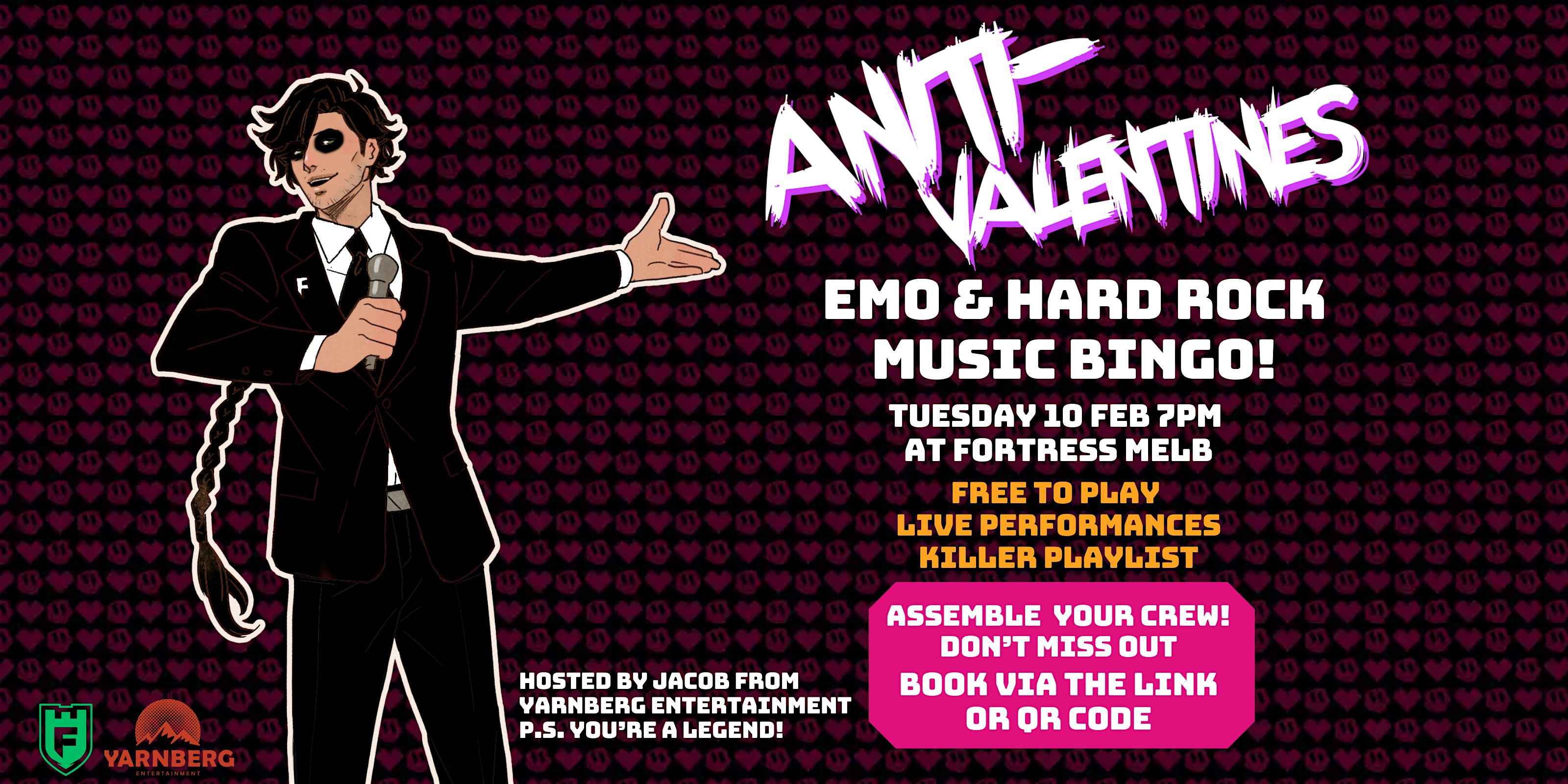 Free Emo & Hard Rock Music Bingo MELB CBD