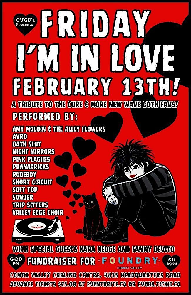 Friday I'm In Love! A Tribute to The Cure & other New Wave & Goth favs