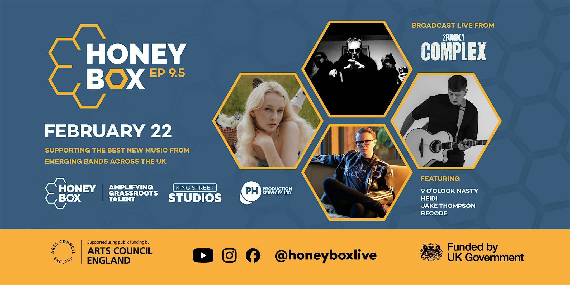 Honey Box Live  at 2Funky Complex (4 Epic Live Bands - 1 Gig Like No Other)