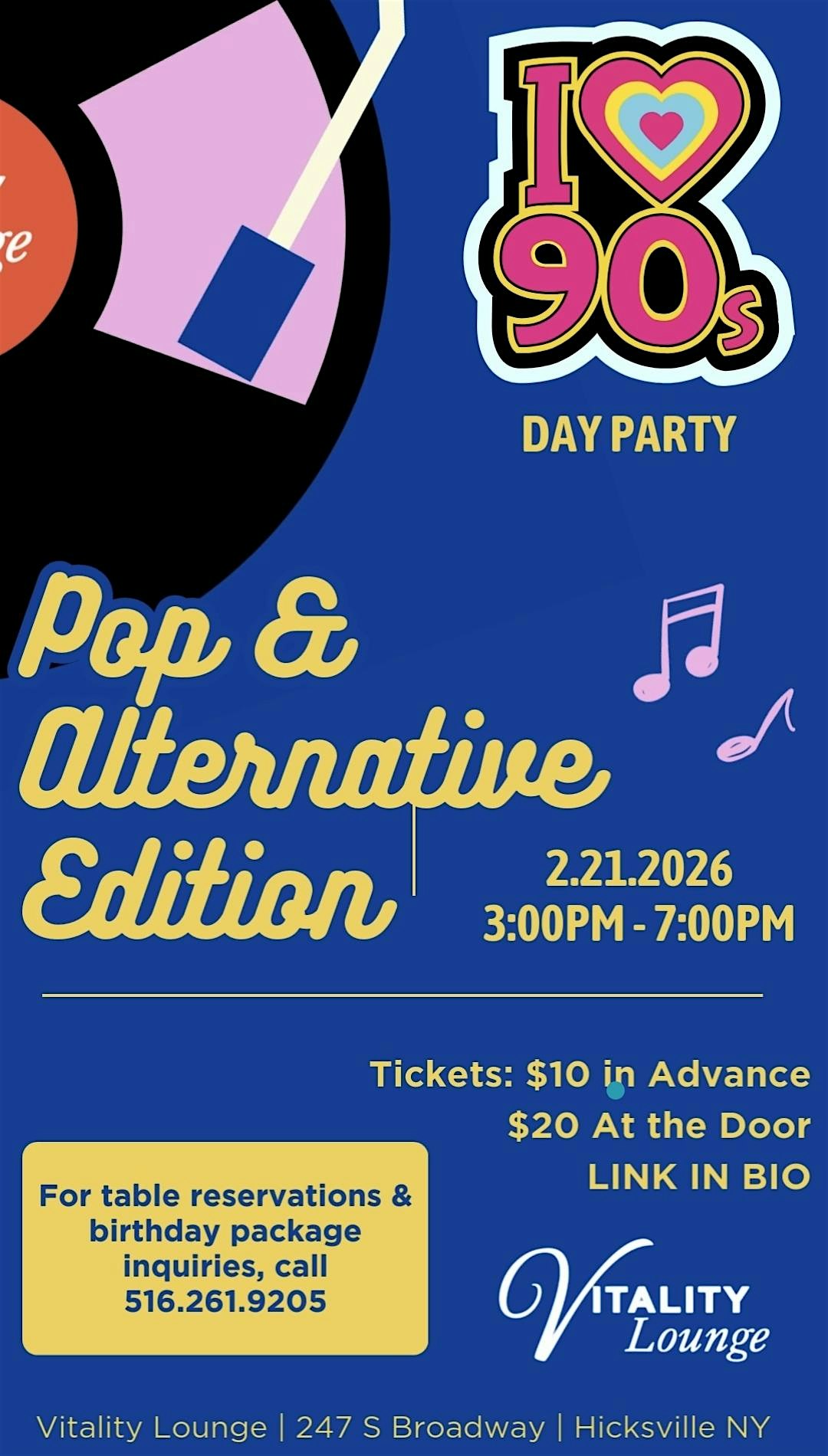 I Love the 90s Day Party: Pop & Alternative Edition