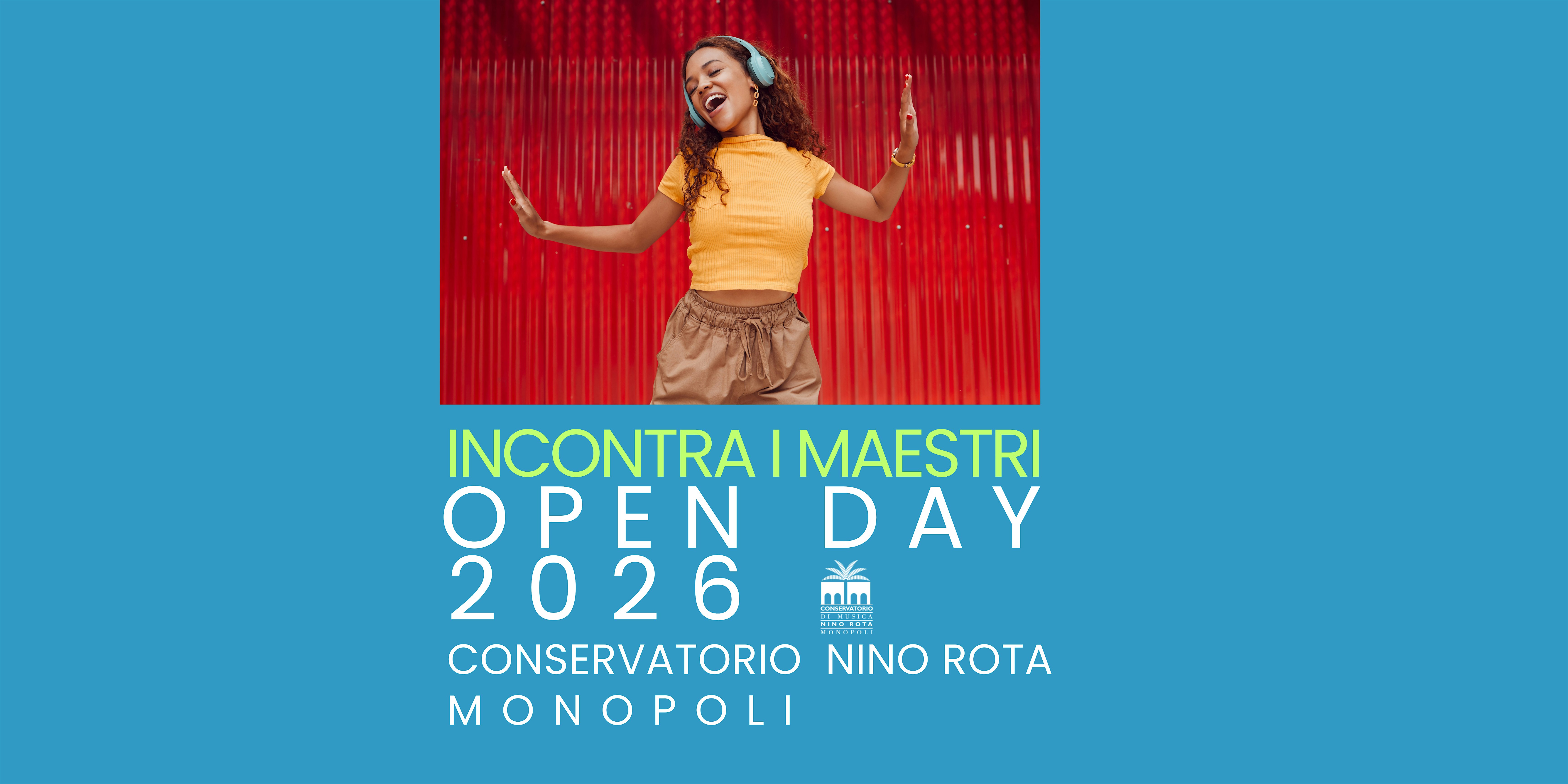 INCONTRA I MAESTRI Open Day 2026 Conservatorio Nino Rota CANTO POP-ROCK