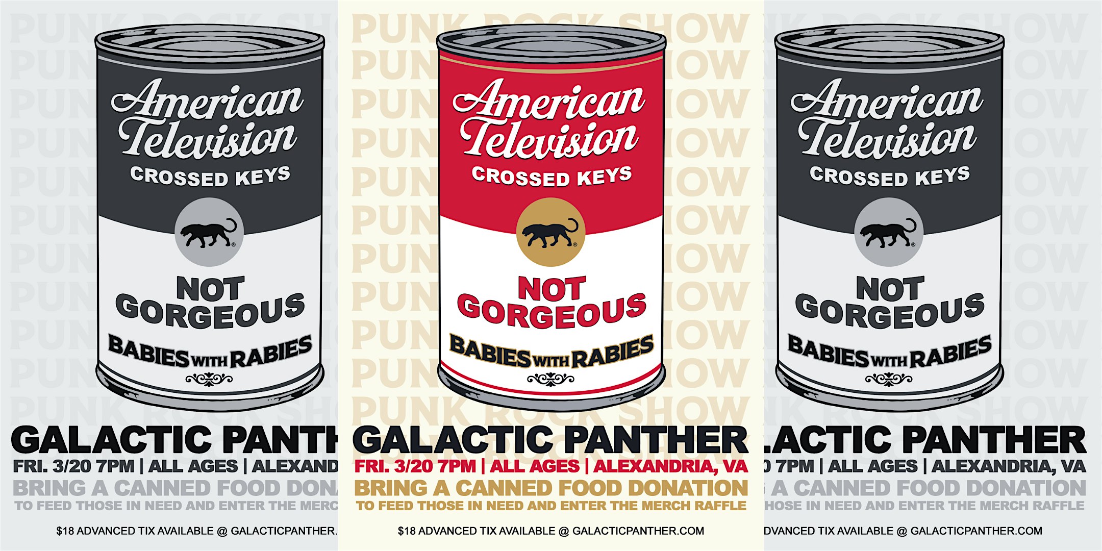 LIVE MUSIC: Punk Rock Food Drive Featuring American Television, Crossed Key