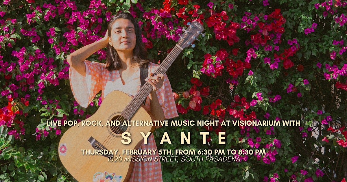 Live pop, rock, and alternative Music Night at Visionarium with Syante