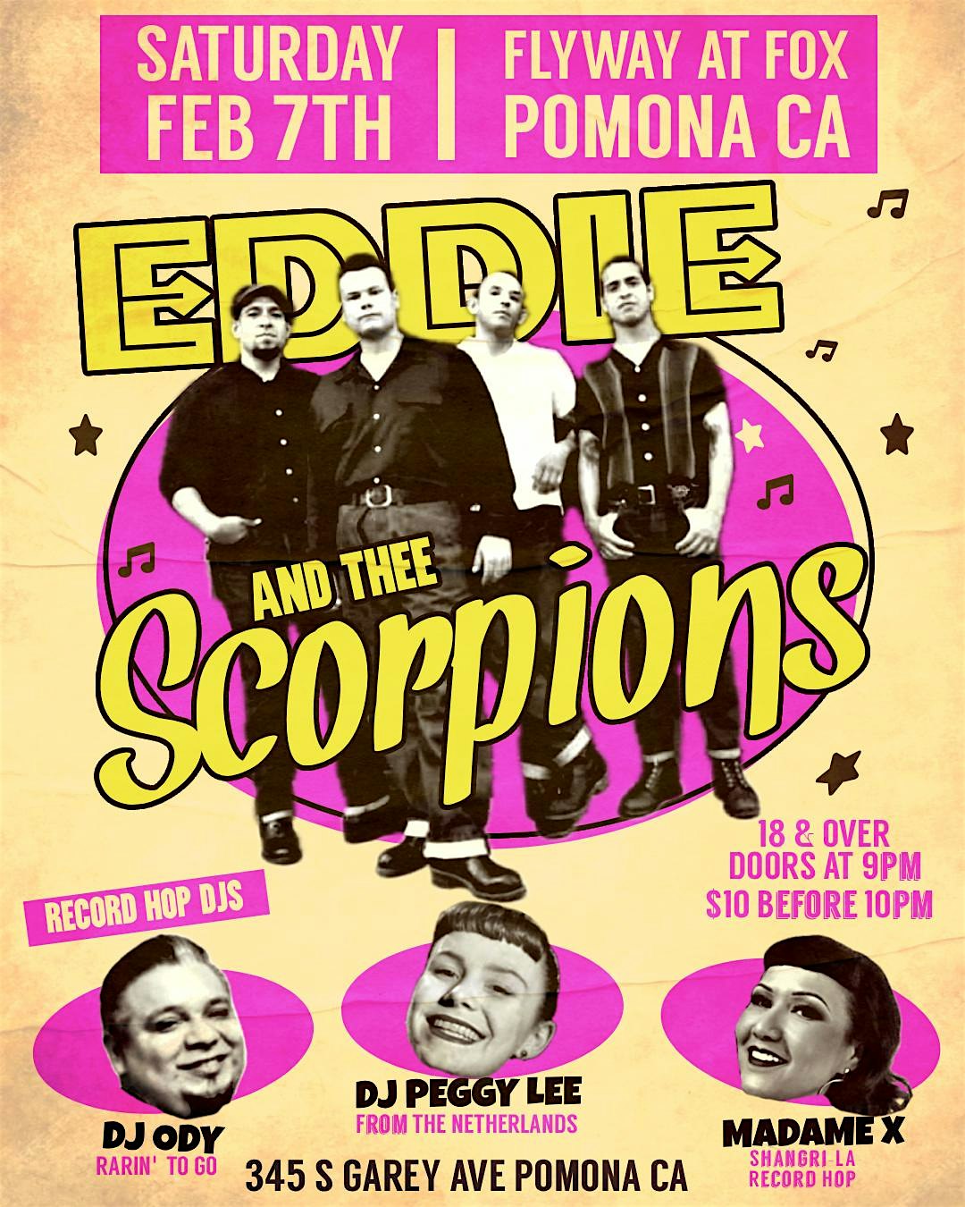 Live Rock n Roll & Record Hop! Flyway in Pomona!