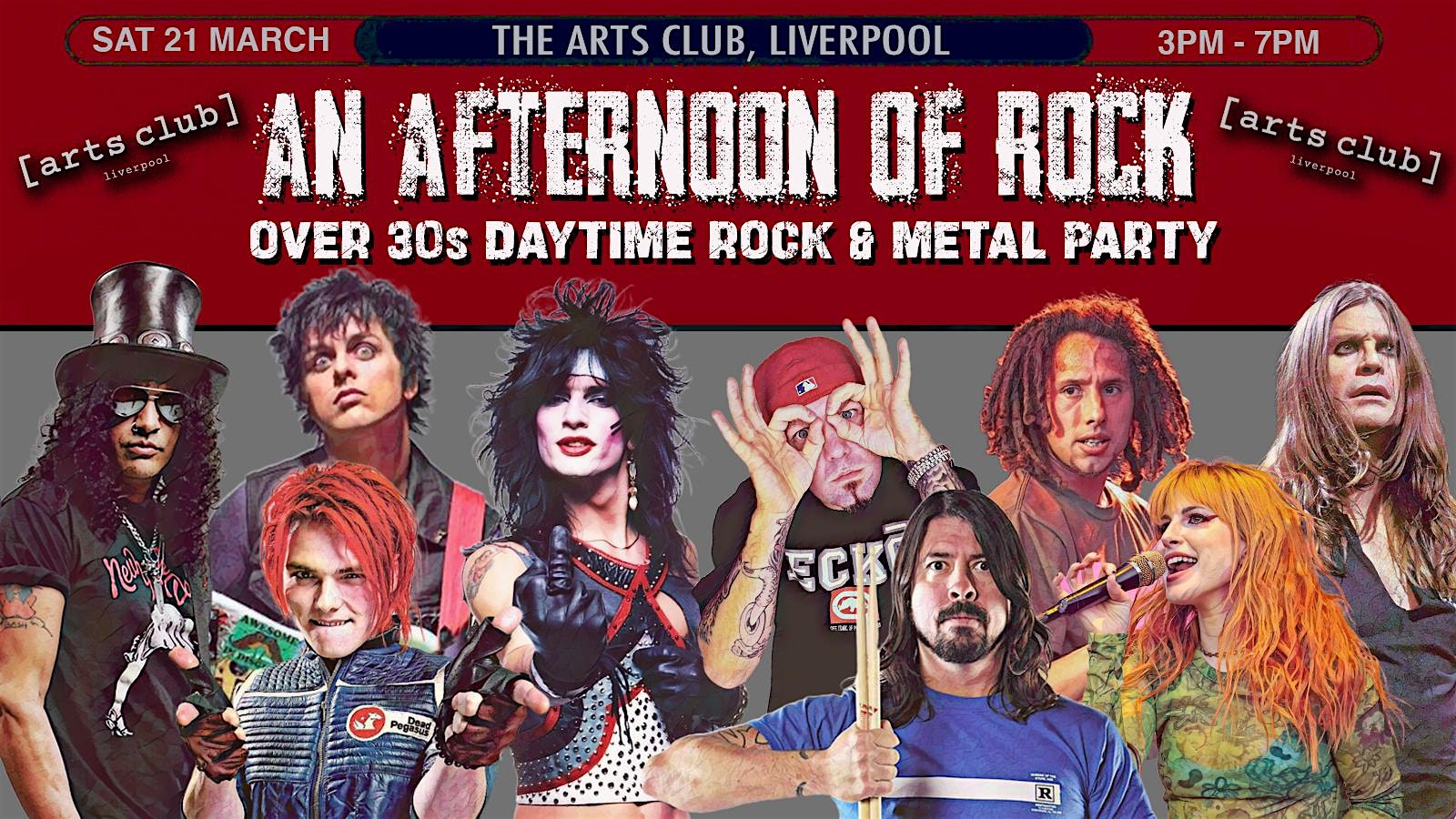 LIVERPOOL An Afternoon of Rock - Rock/Metal for over 30s: 3-7pm- 1/3 sold