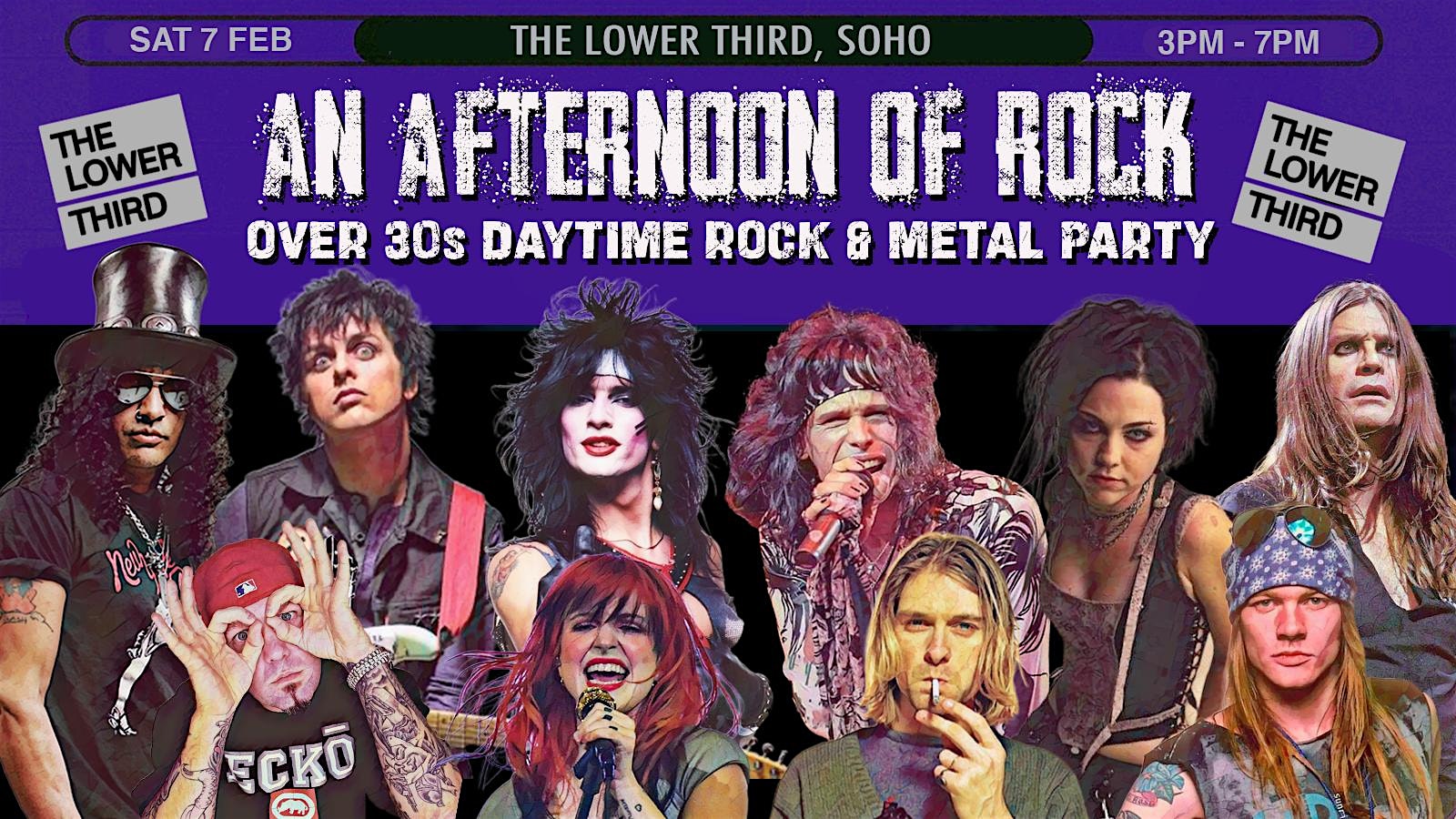 LONDON An Afternoon of Rock - Rock/Metal for over 30s: 3pm-7pm *90% sold*