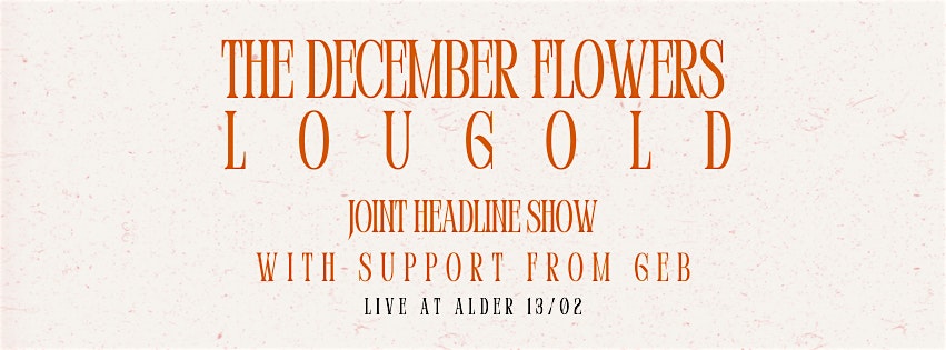 Lou Gold x The December Flowers Live @ Alder