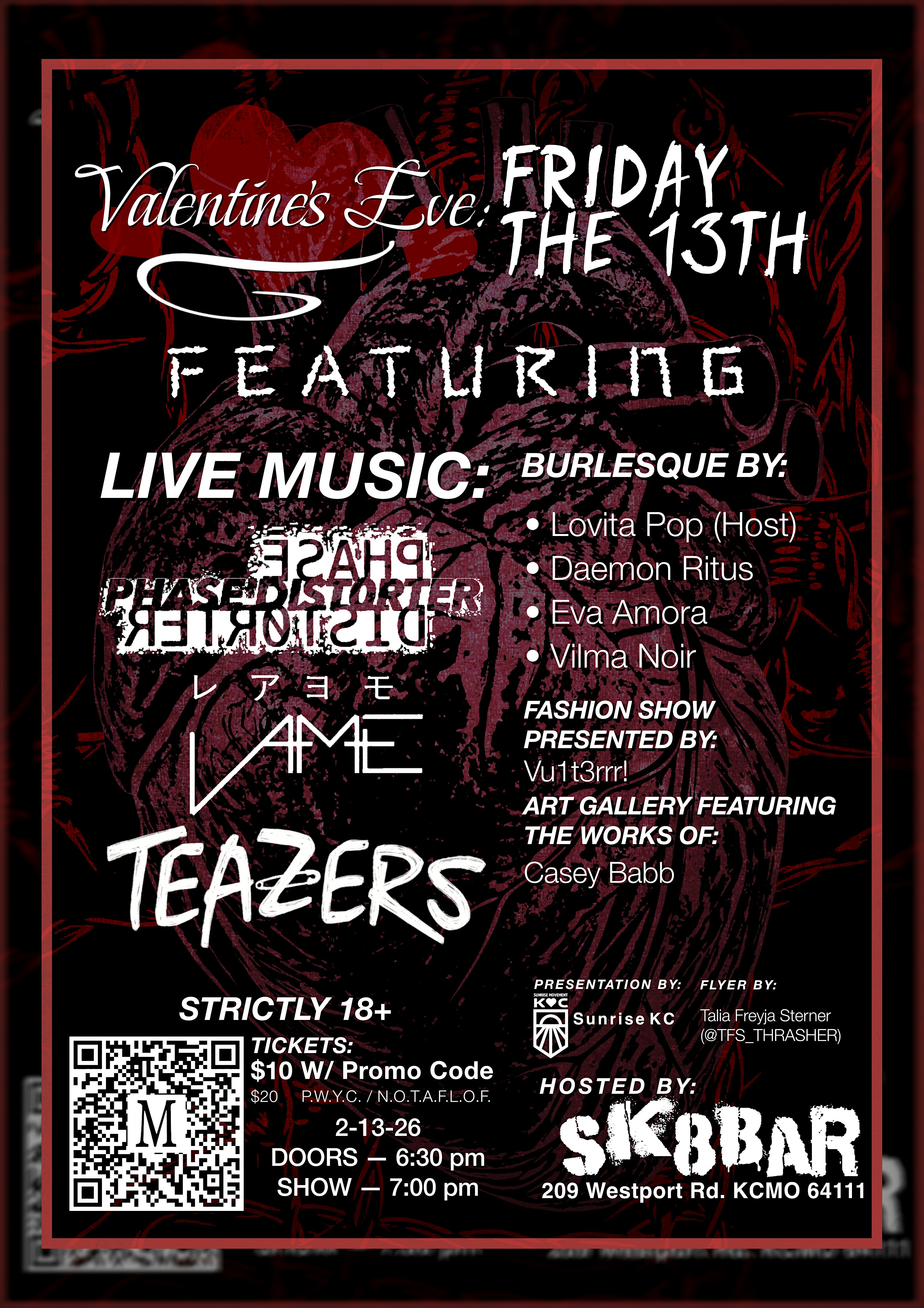 Macbeth Theater Presents: Valentine's Eve on Friday the 13th
