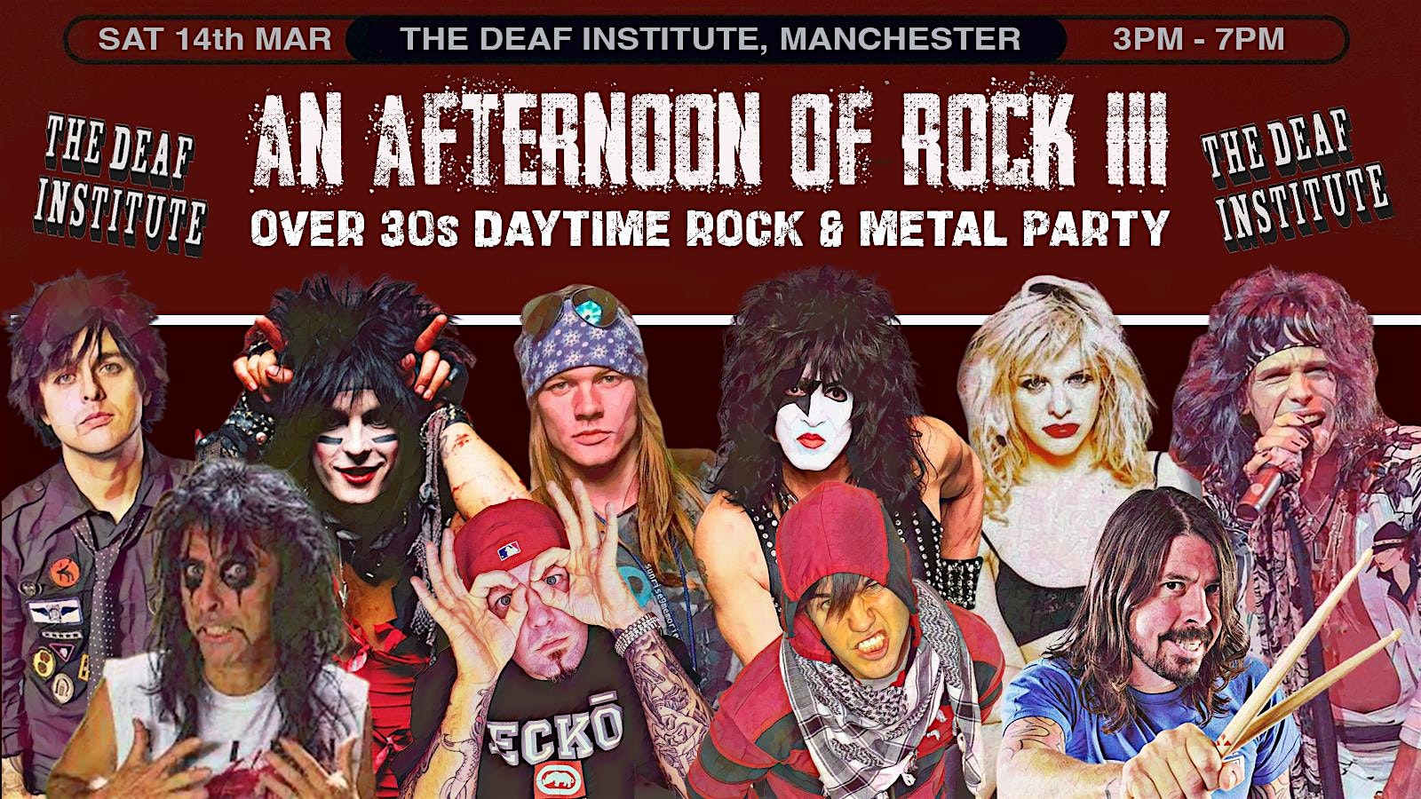 MANCHESTER An Afternoon of Rock - Rock/Metal for over 30s: 3-7pm- 1/3 sold