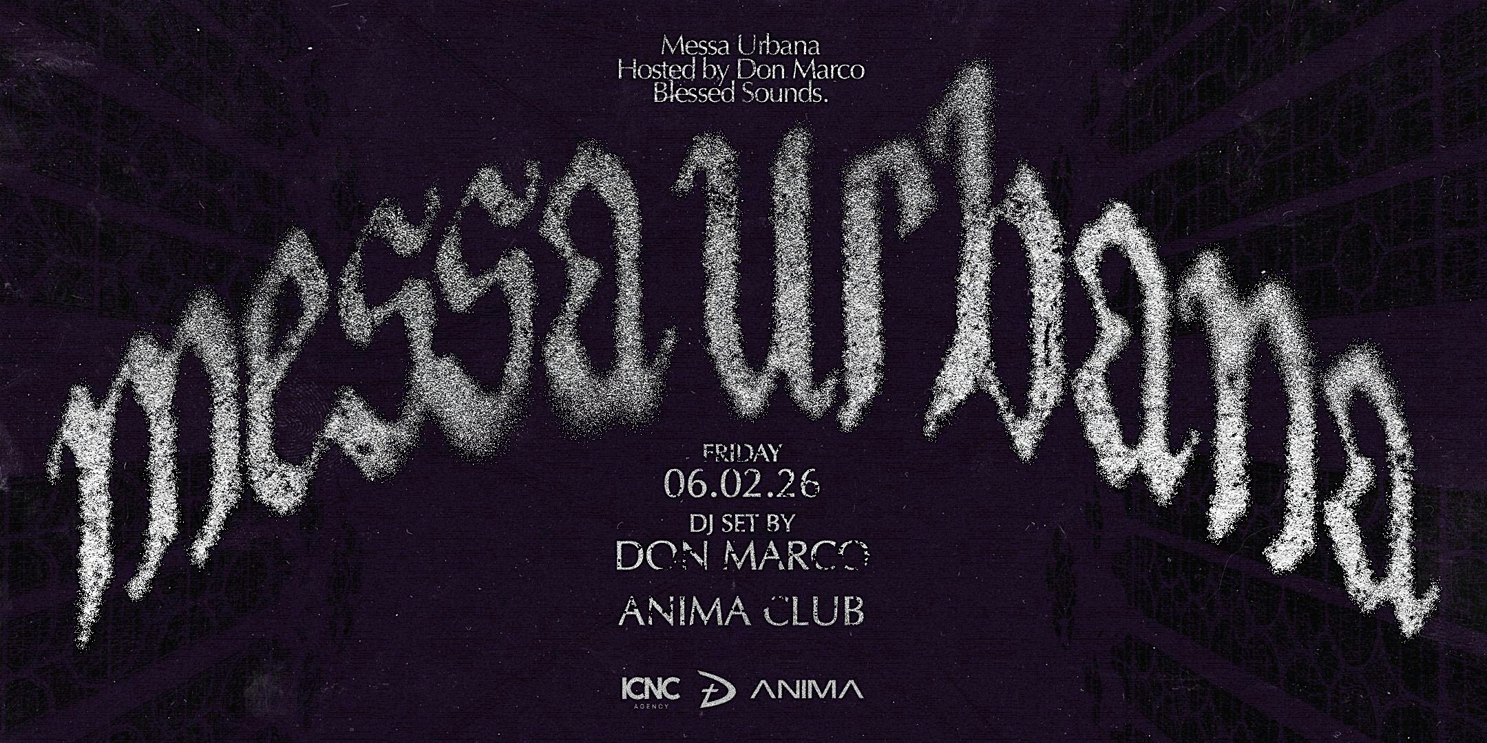 MESSA URBANA | @AnimaClub | 06.02.2026