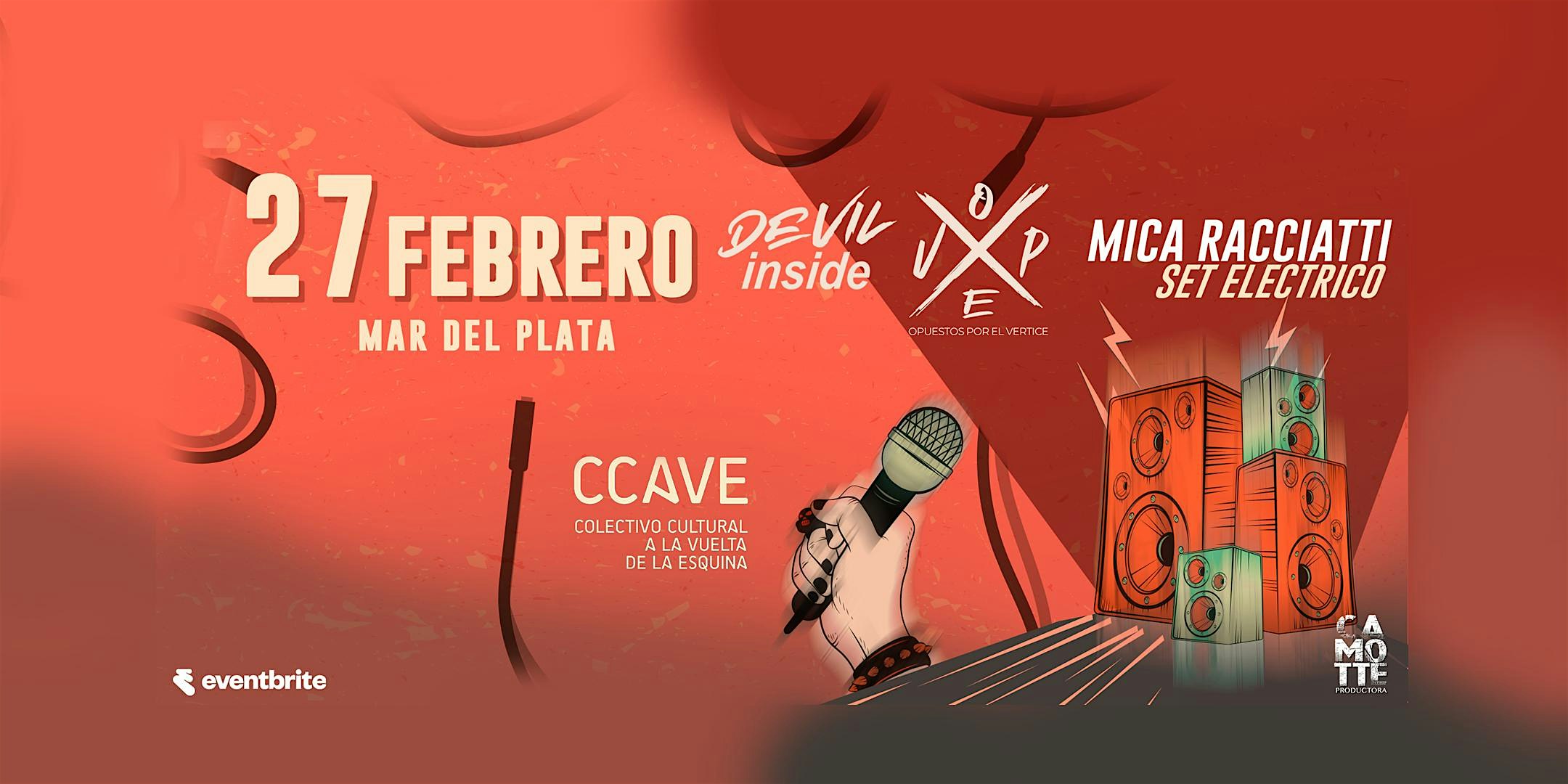 Mica Racciatti + Opuestos por el Vértice + Devil Inside