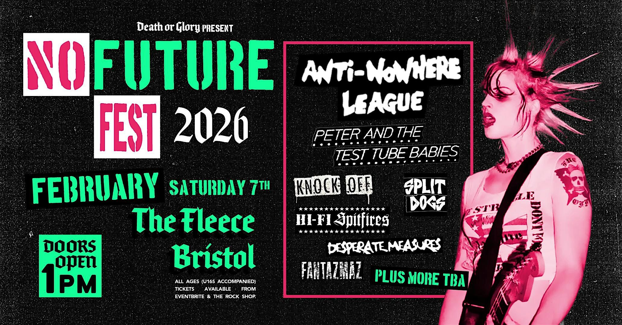 No Future Punk Festival 2026 - Day 1 (Sat 7th Feb)