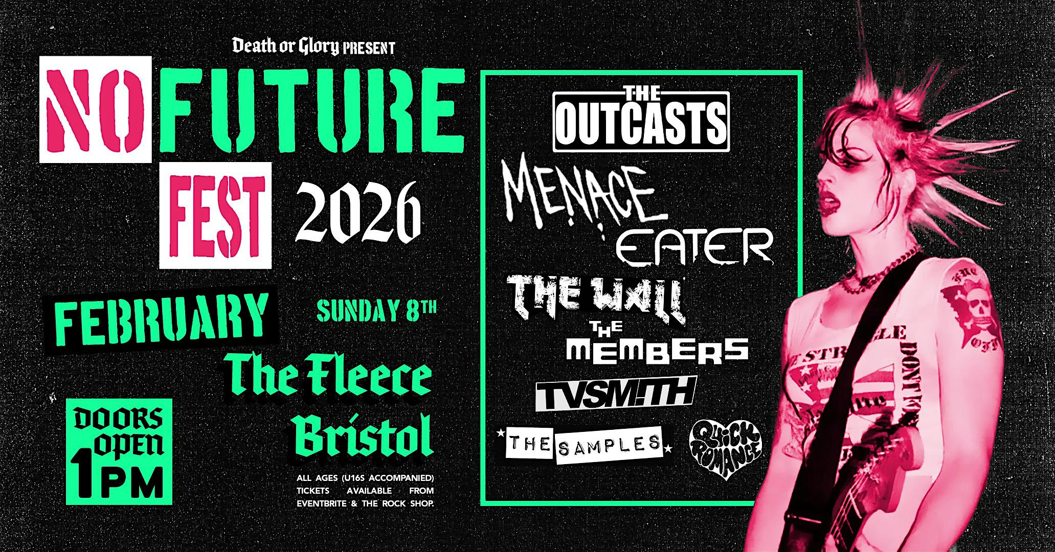 No Future Punk Festival 2026 - Day 2 (Sun 8th Feb)