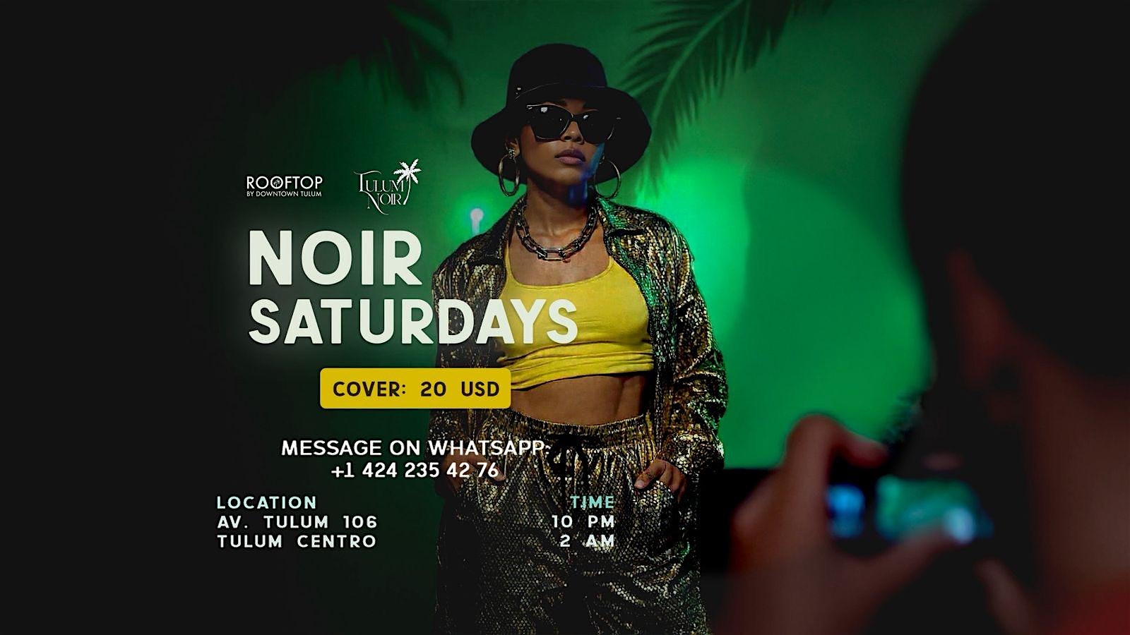 NOIR SATURDAYS- @ ROOFTOP BY DOWNTOWN HOTEL - HIP HOP, R&B, AFRO BEATS
