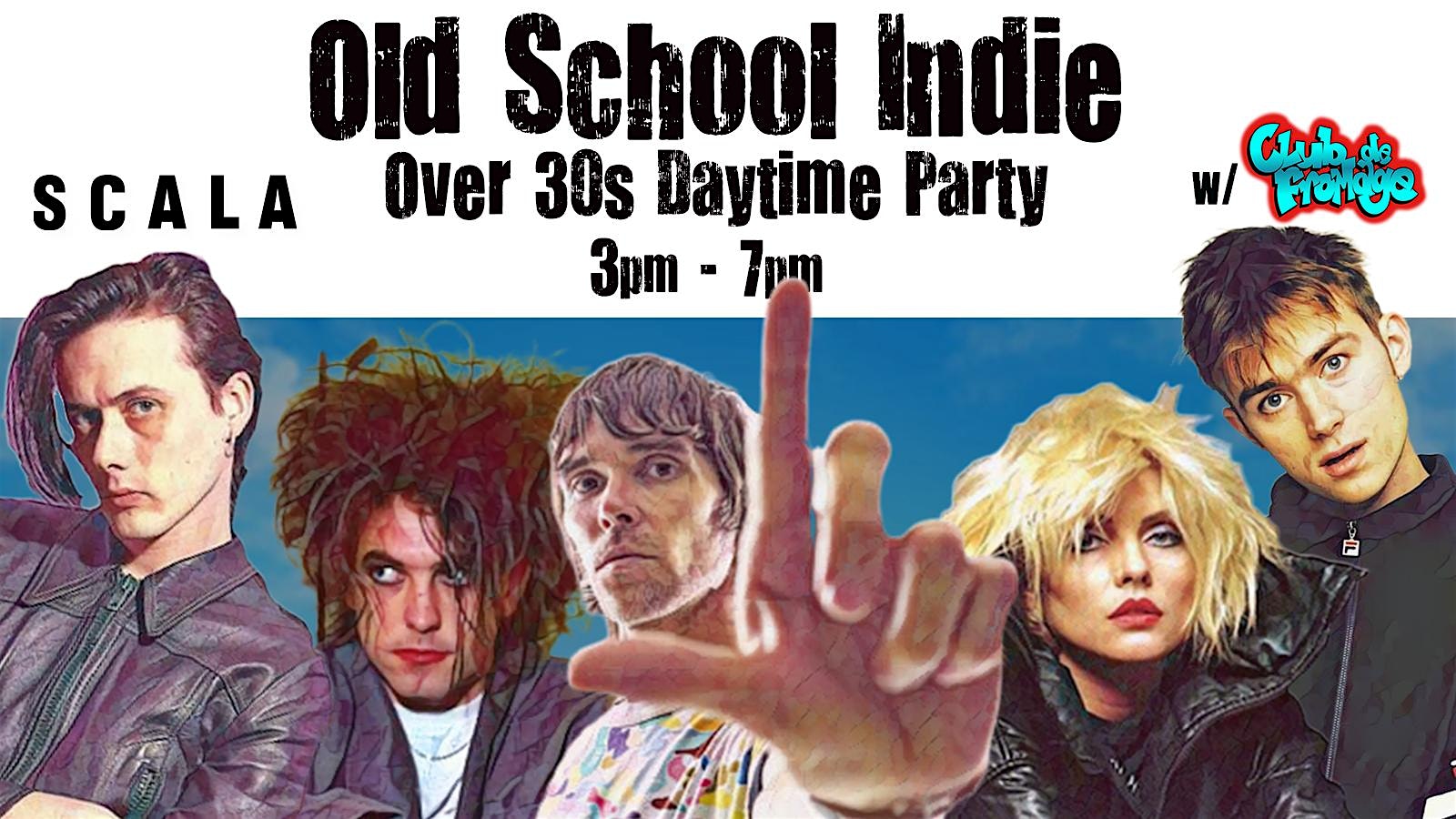 Old School Indie Daytime Party: 25 April, 3pm-7pm (Over 30s only)