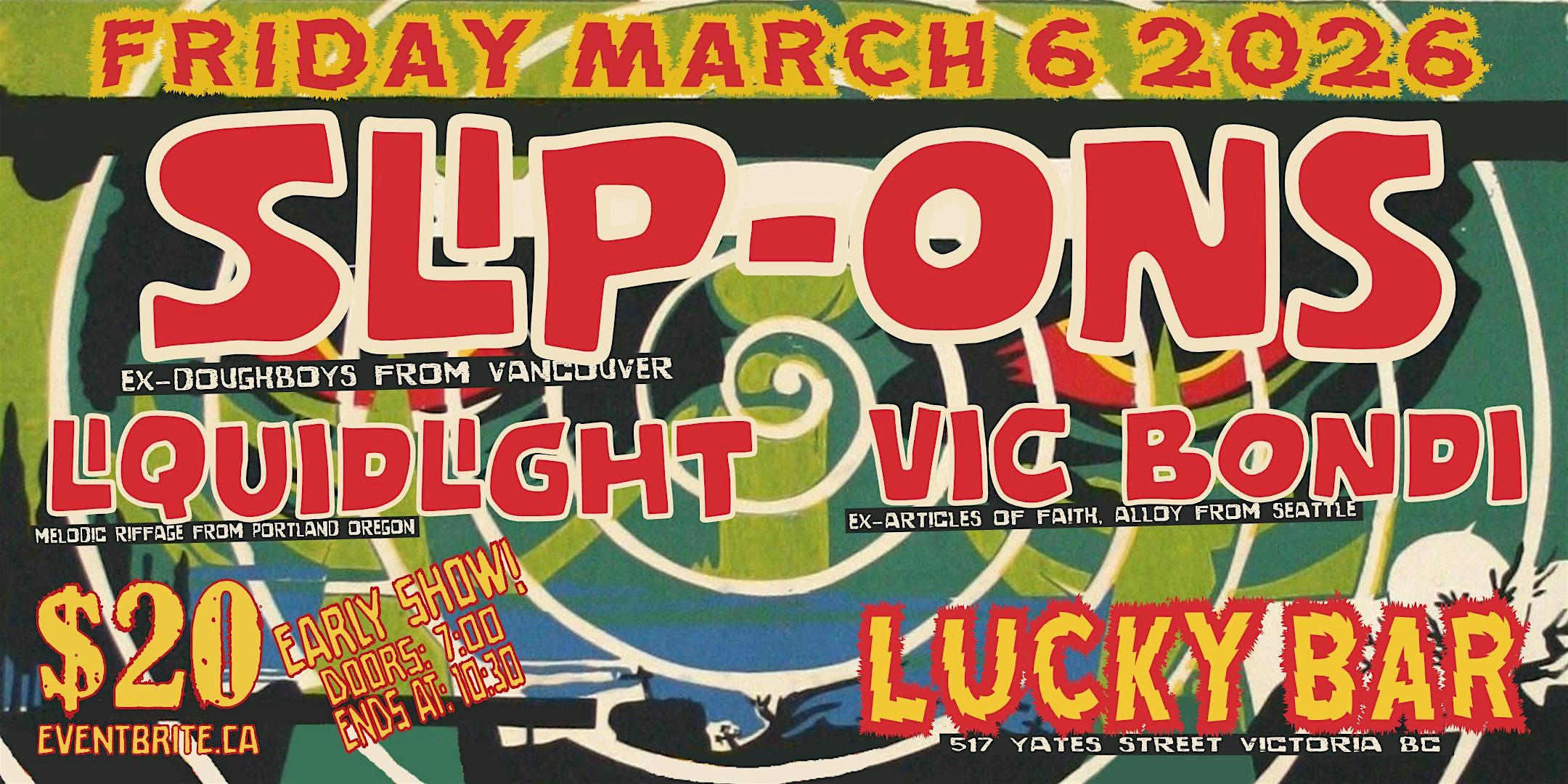 Overtime Release Party with SLIP~ons/Liquidlight/Vic Bondi