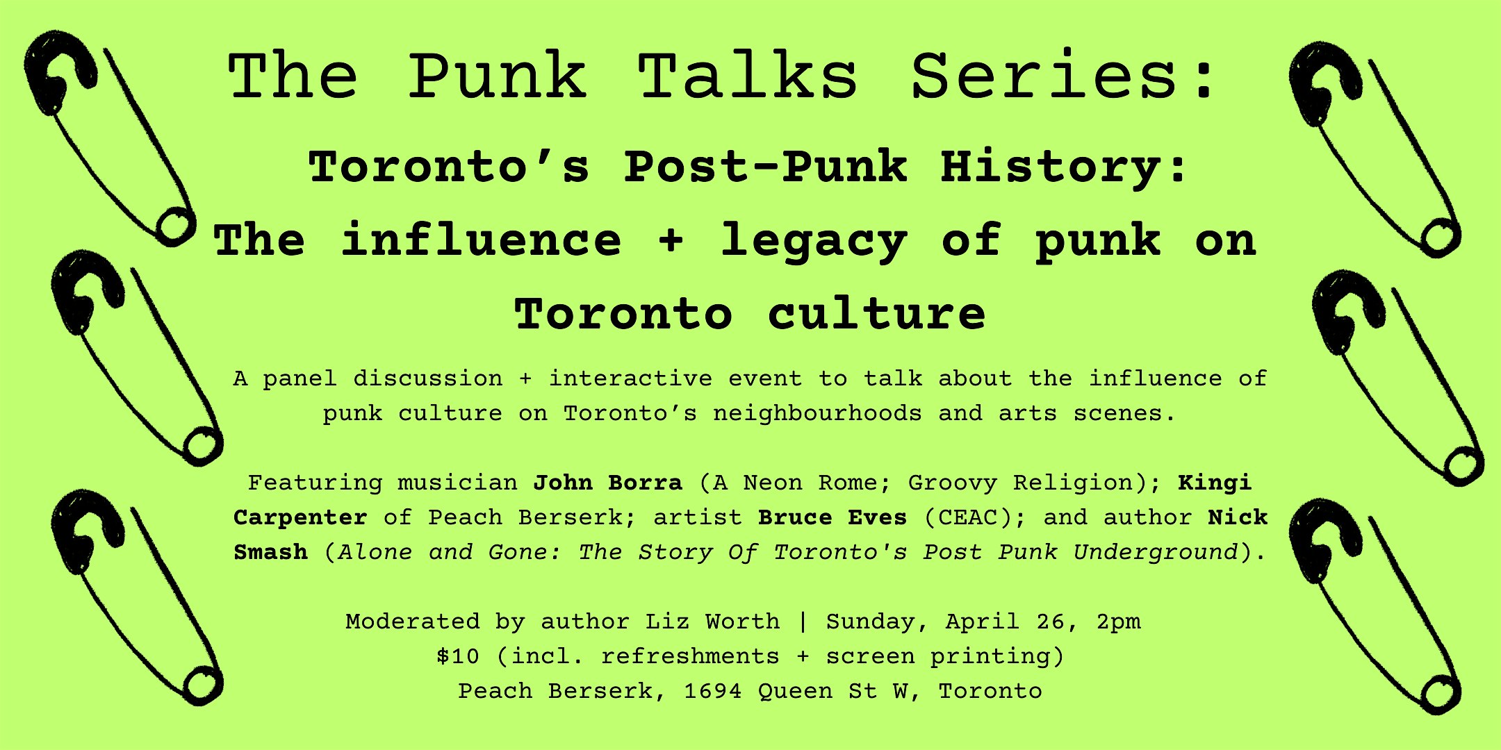 Punk Talks: Post-Punk and Toronto's Queen Street West Scene