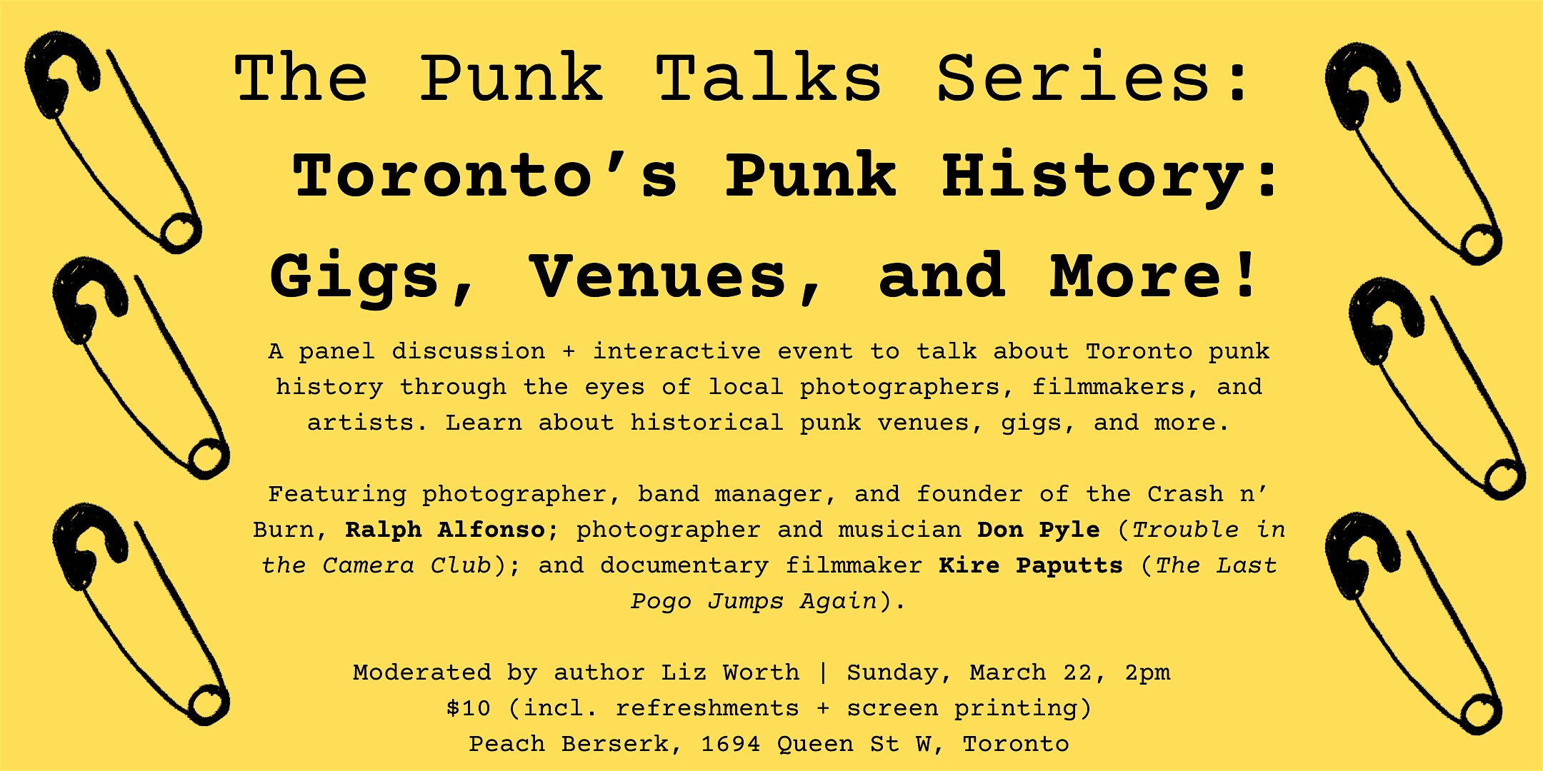 Punk Talks: Toronto Punk History Panel
