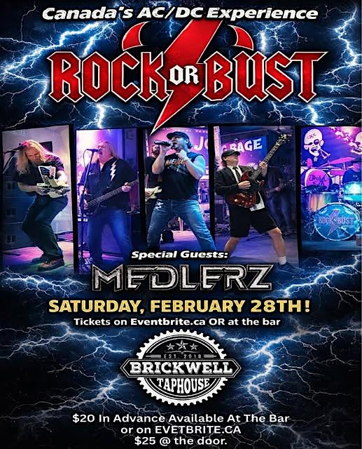 ROCK OR BUST CANADA'S AC/DC EXPERIENCE ! WITH SPECIAL GUESTS: MEDLERZ