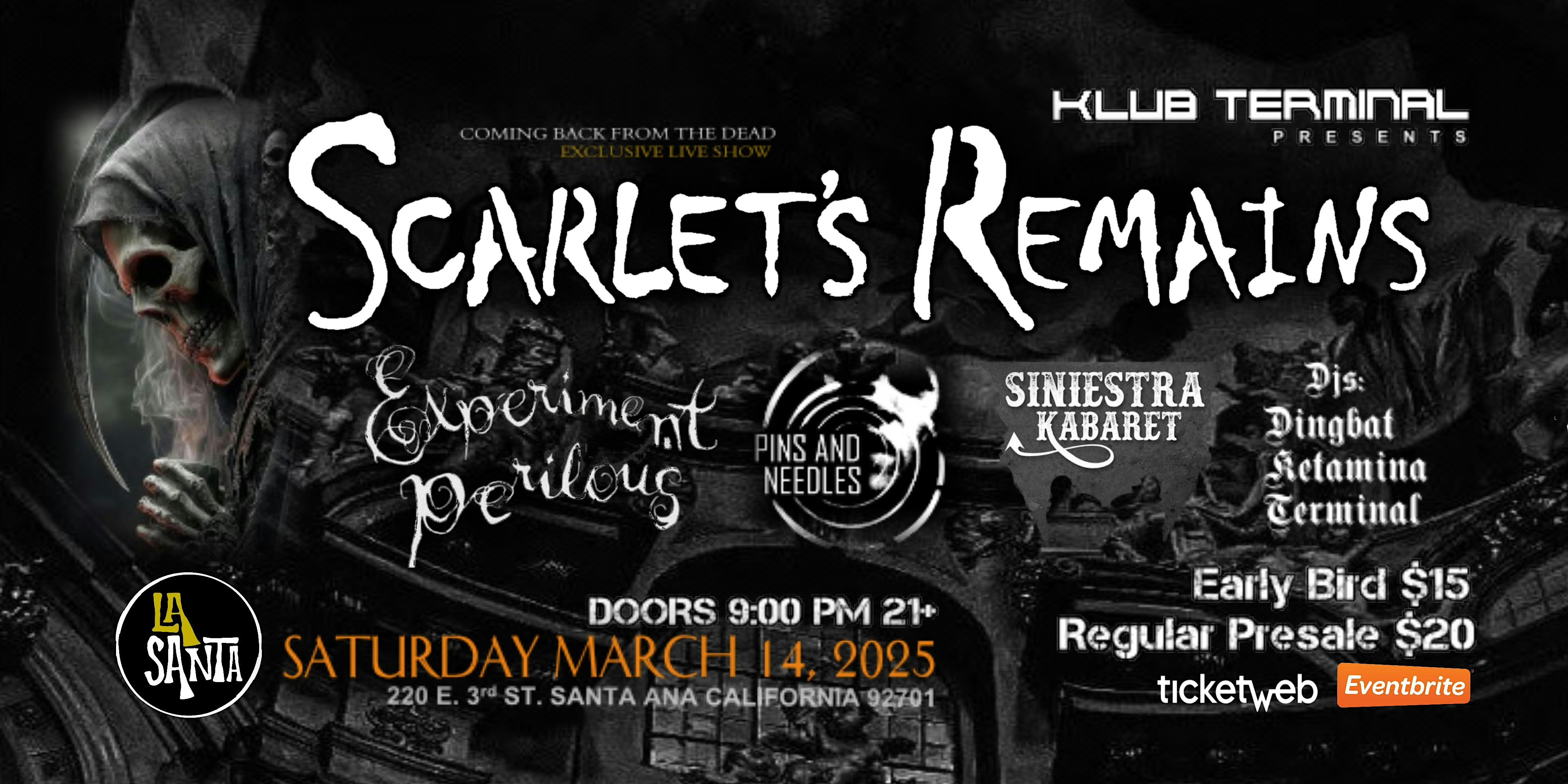 SCARLET'S REMAINS Live in SANTA ANA CA. 03.14.2026