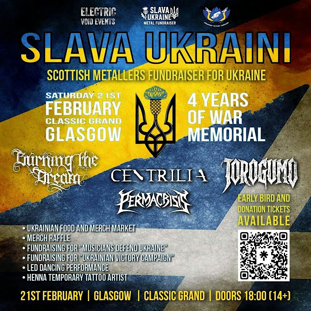 Slava Ukraini - Metal fundraiser for Ukraine - 4 years of war memorial.