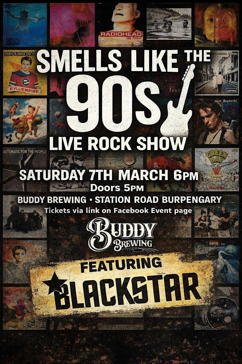 Smells Like the 90's Live Rock Show- Buddy Brewing