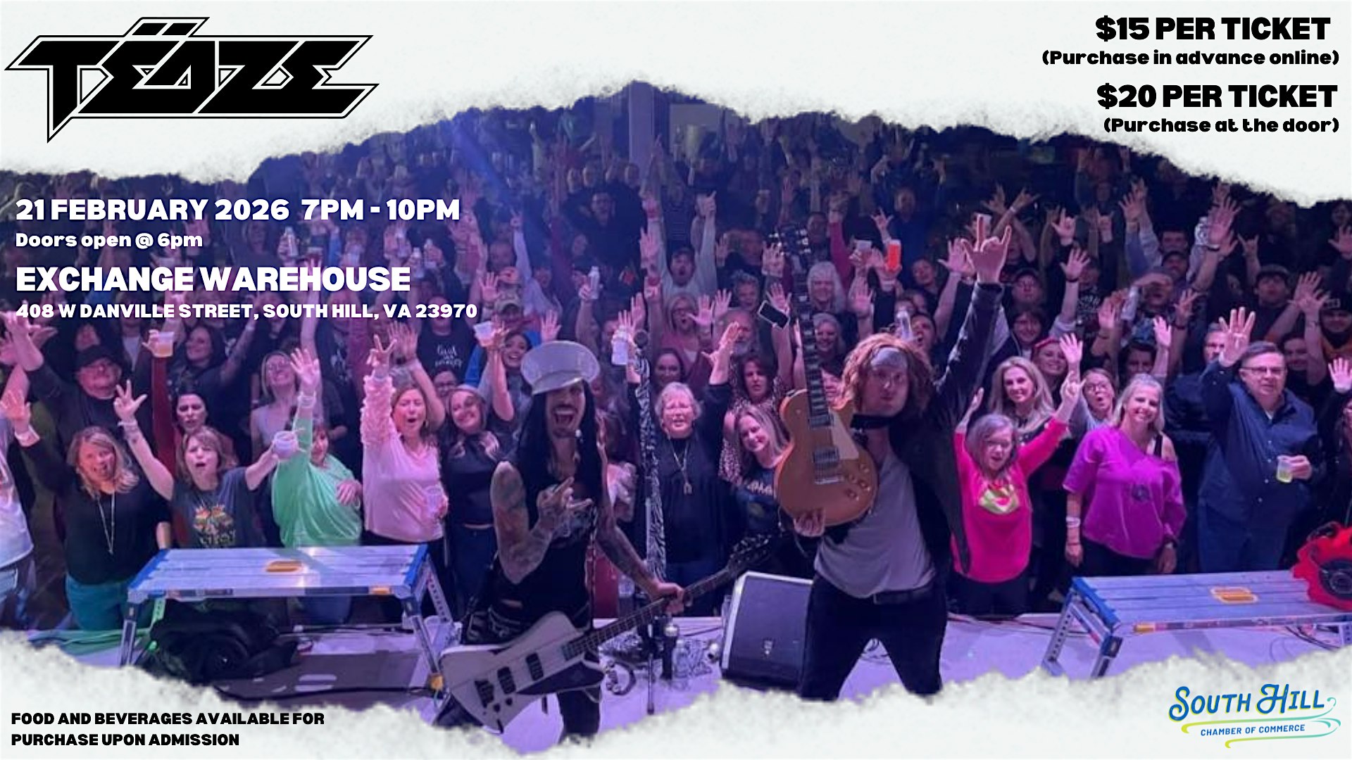 Tëaze: 100% Hair Metal  at South Hill Exchange